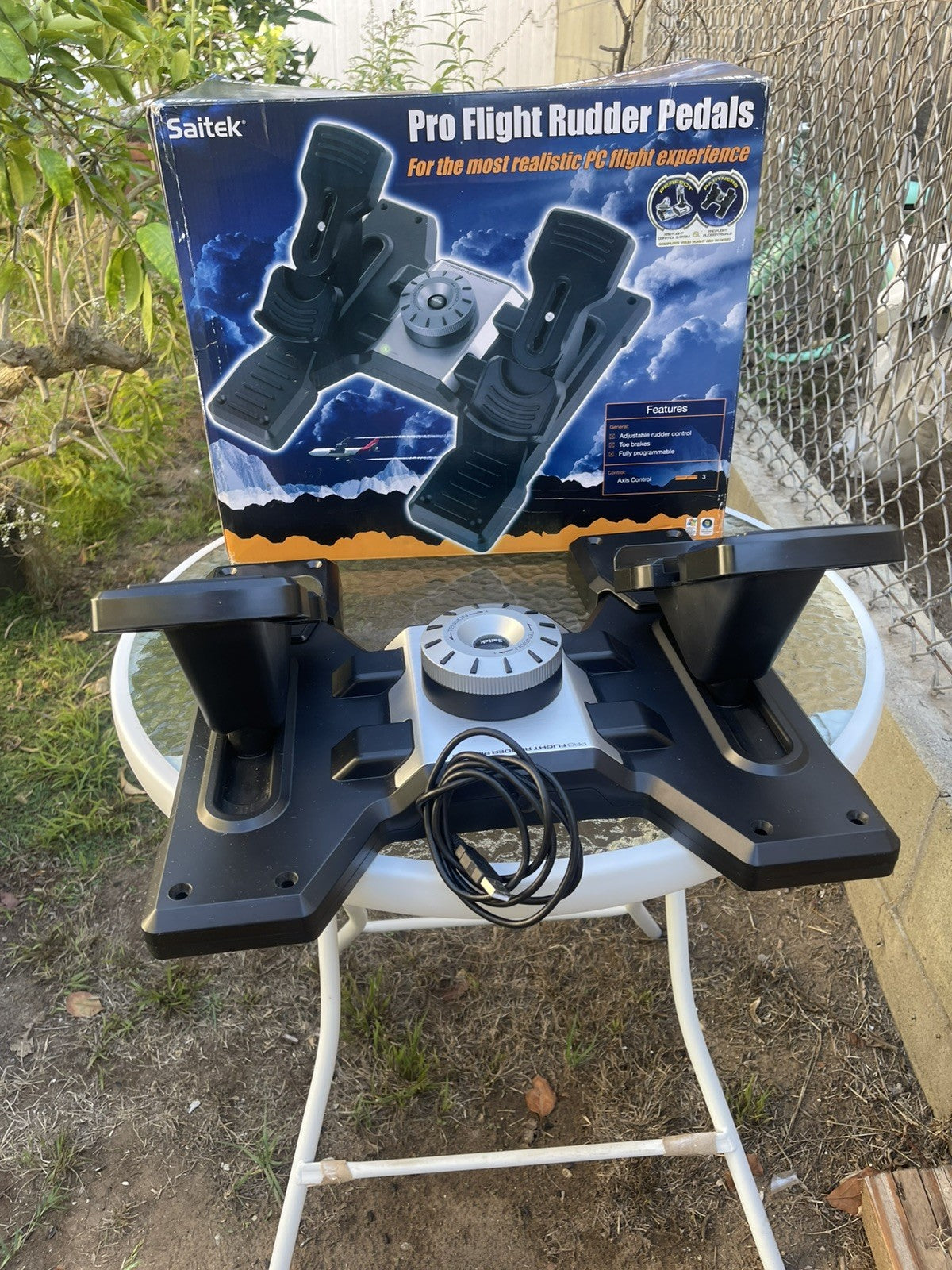 Saitek Pro Flight Rudder Pedals USB Wired Flight Pedals PC - Tested
