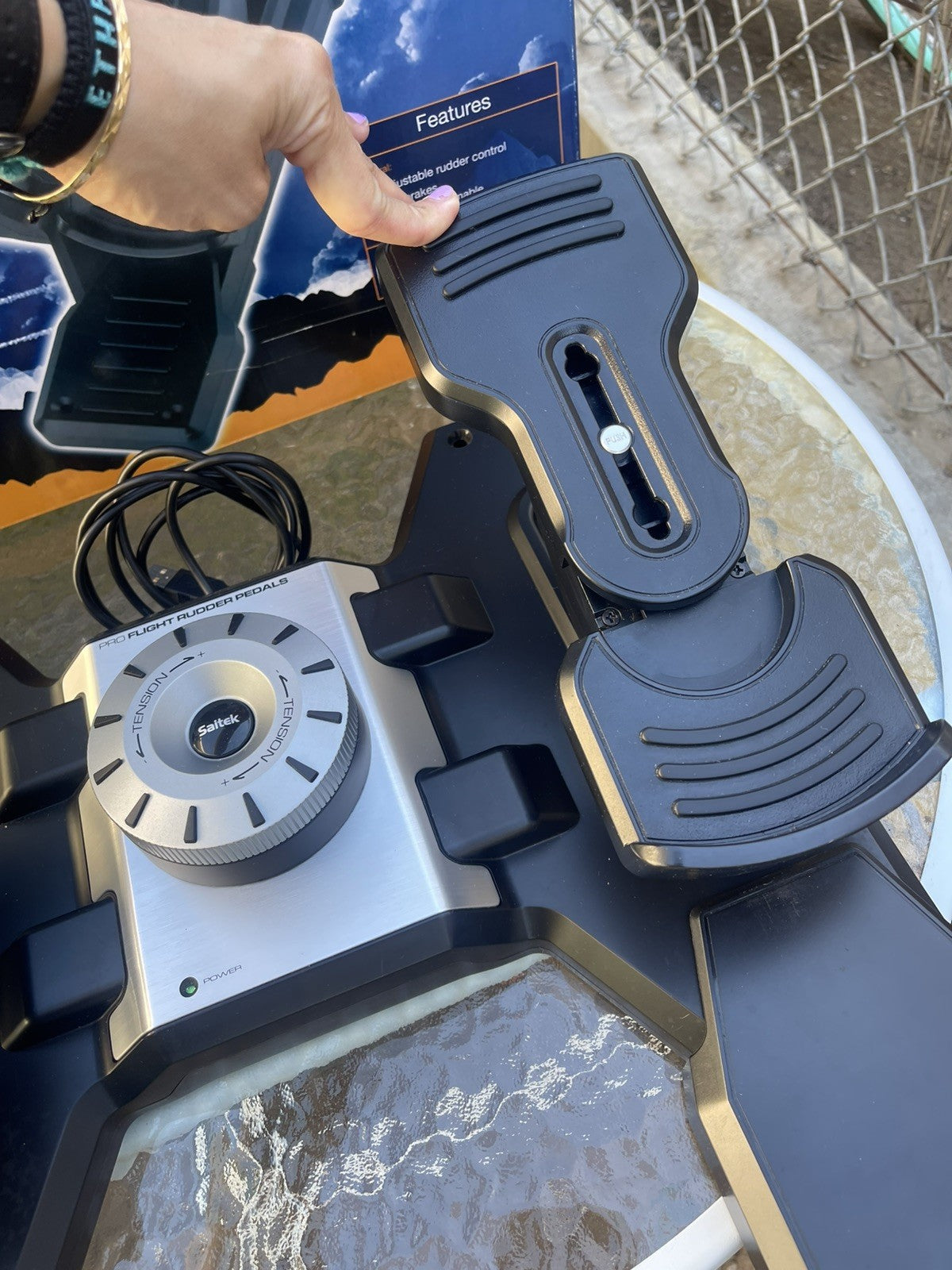 Saitek Pro Flight Rudder Pedals USB Wired Flight Pedals PC - Tested