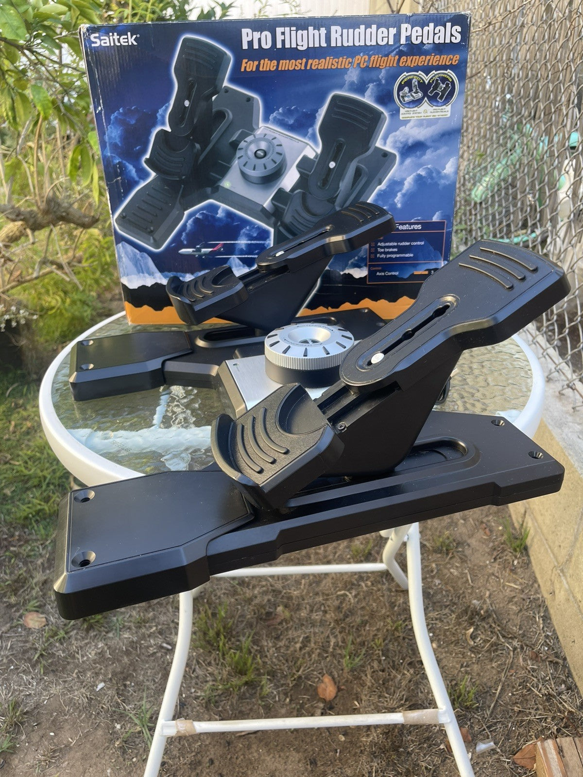 Saitek Pro Flight Rudder Pedals USB Wired Flight Pedals PC - Tested