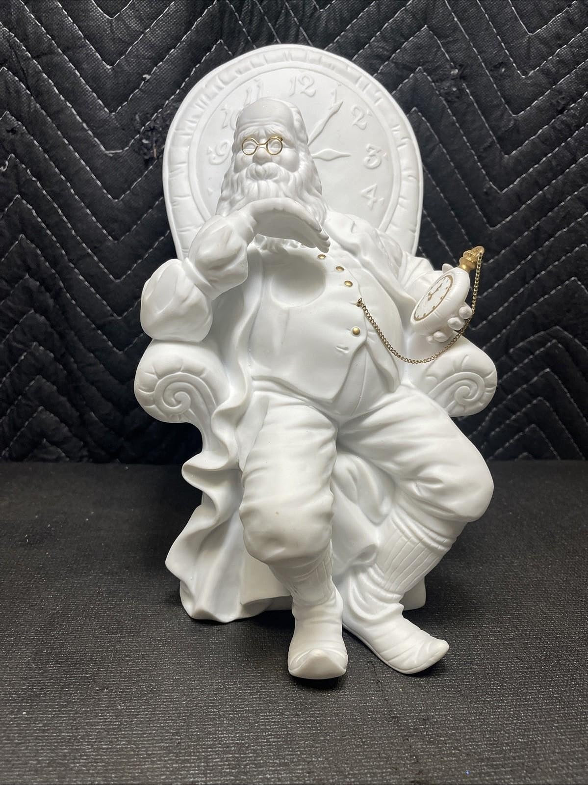 Dept 56  Winter Silhouettes FATHER TIME: "AS TIME GOES BY" MUSIC BOX 78589 WORKS