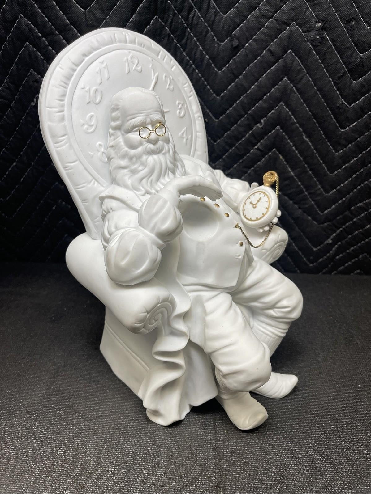 Dept 56  Winter Silhouettes FATHER TIME: "AS TIME GOES BY" MUSIC BOX 78589 WORKS