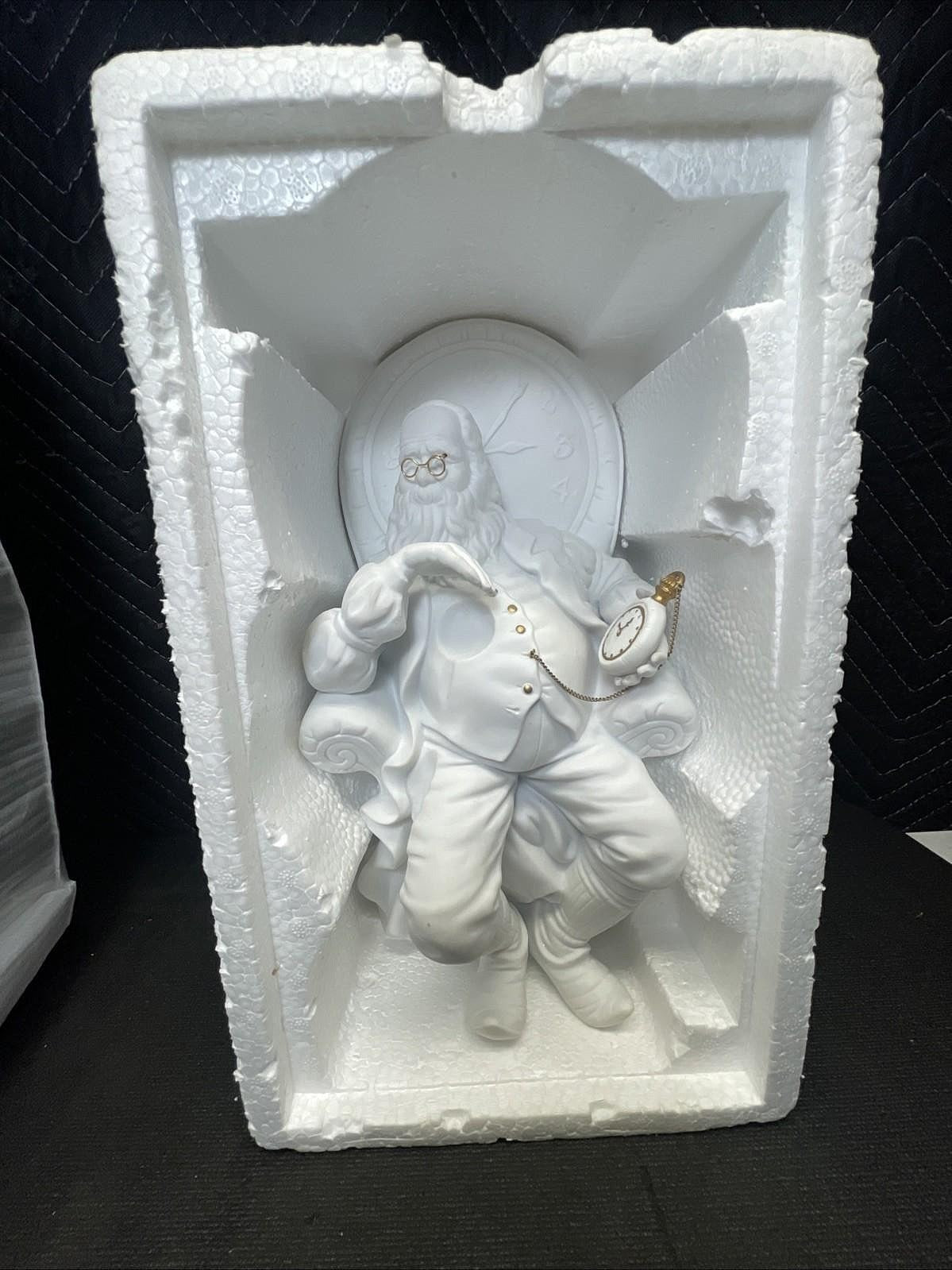 Dept 56  Winter Silhouettes FATHER TIME: "AS TIME GOES BY" MUSIC BOX 78589 WORKS