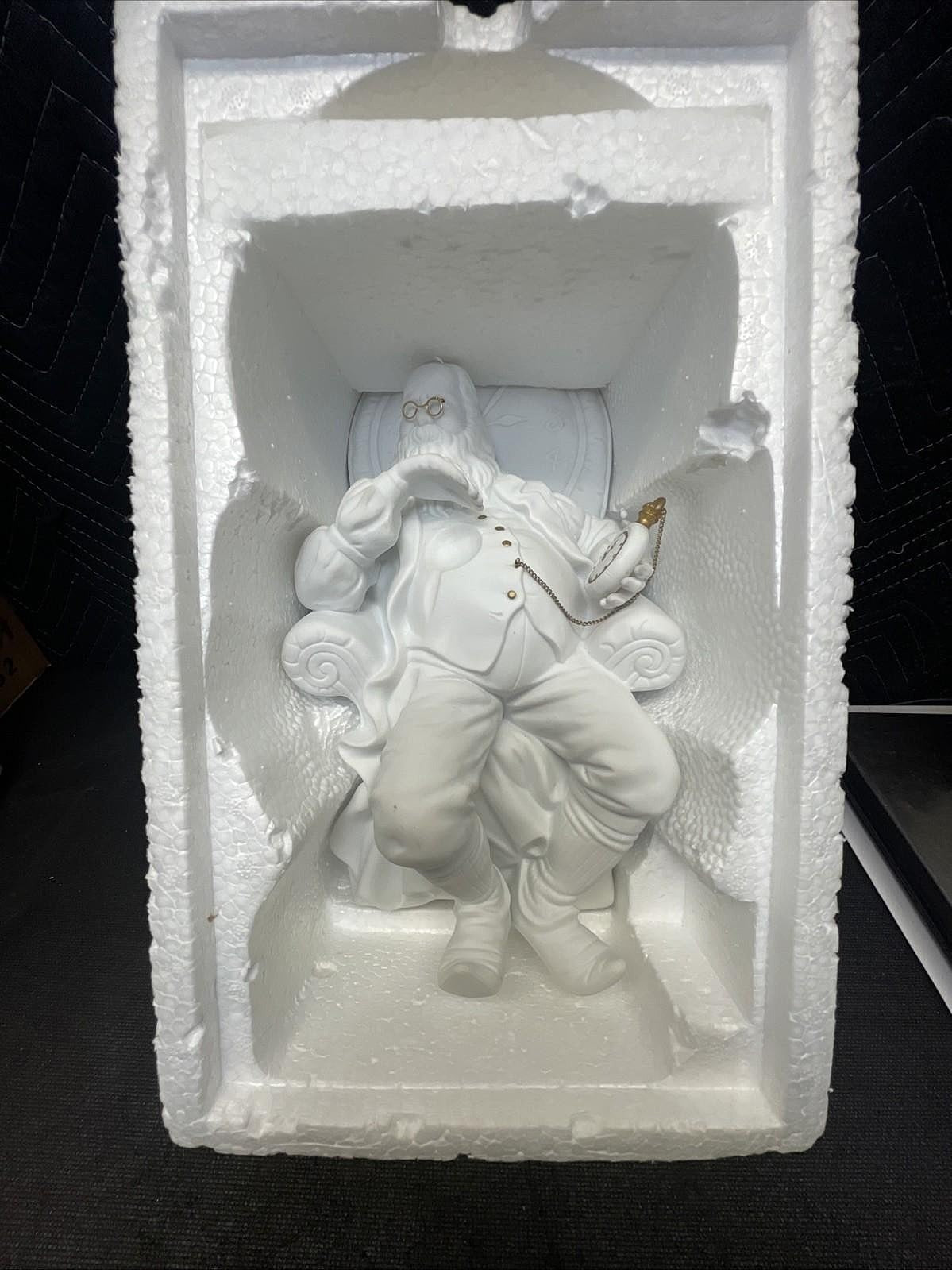 Dept 56  Winter Silhouettes FATHER TIME: "AS TIME GOES BY" MUSIC BOX 78589 WORKS
