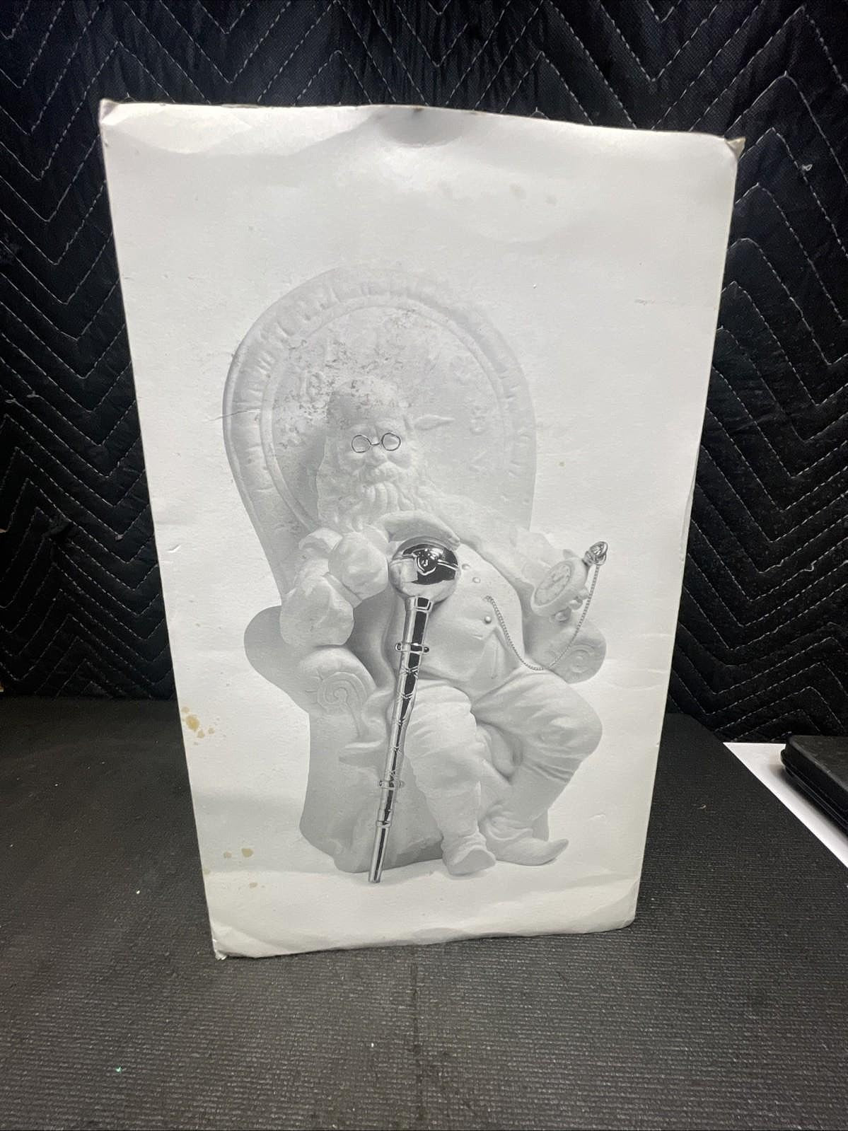 Dept 56  Winter Silhouettes FATHER TIME: "AS TIME GOES BY" MUSIC BOX 78589 WORKS