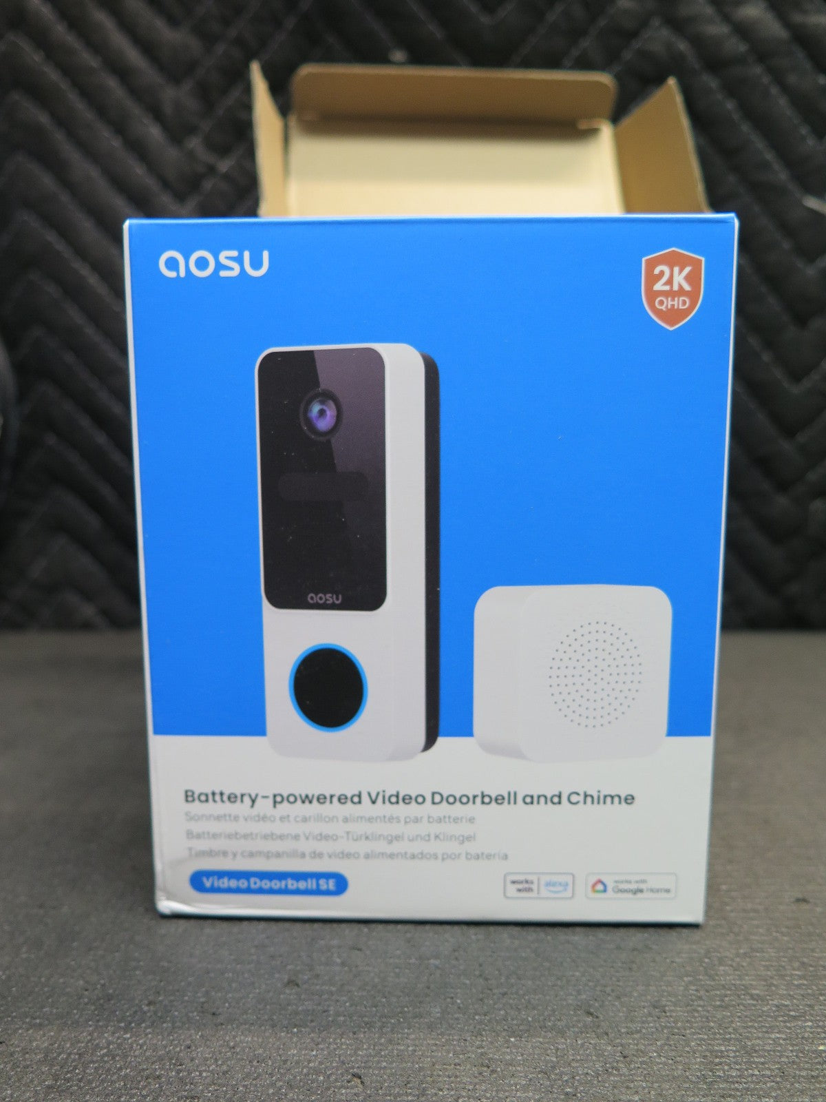 Brand New AOSU Video Doorbell SE 2K QHD Battery Wireless Chime Alexa And Google