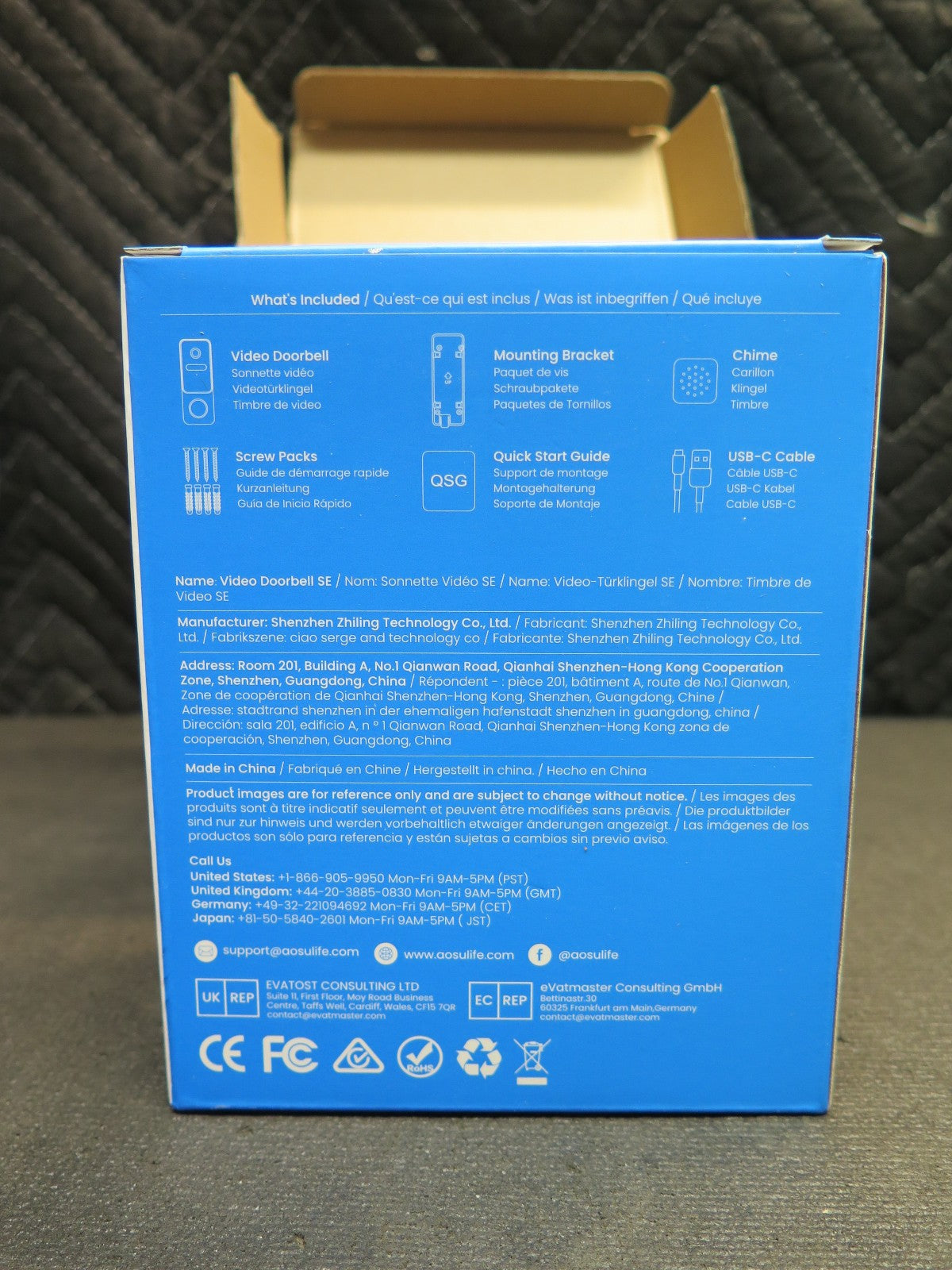 Brand New AOSU Video Doorbell SE 2K QHD Battery Wireless Chime Alexa And Google