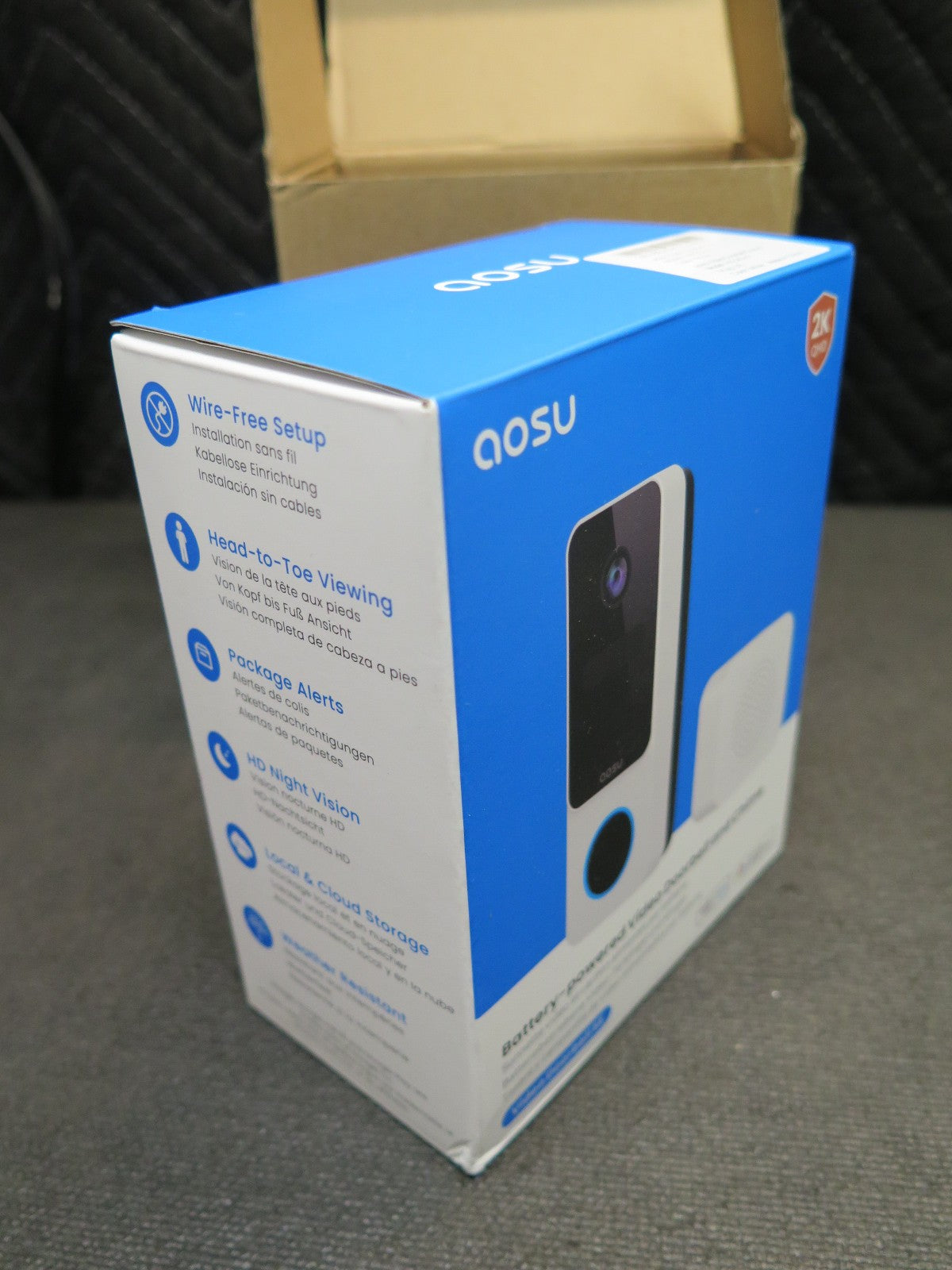 Brand New AOSU Video Doorbell SE 2K QHD Battery Wireless Chime Alexa And Google