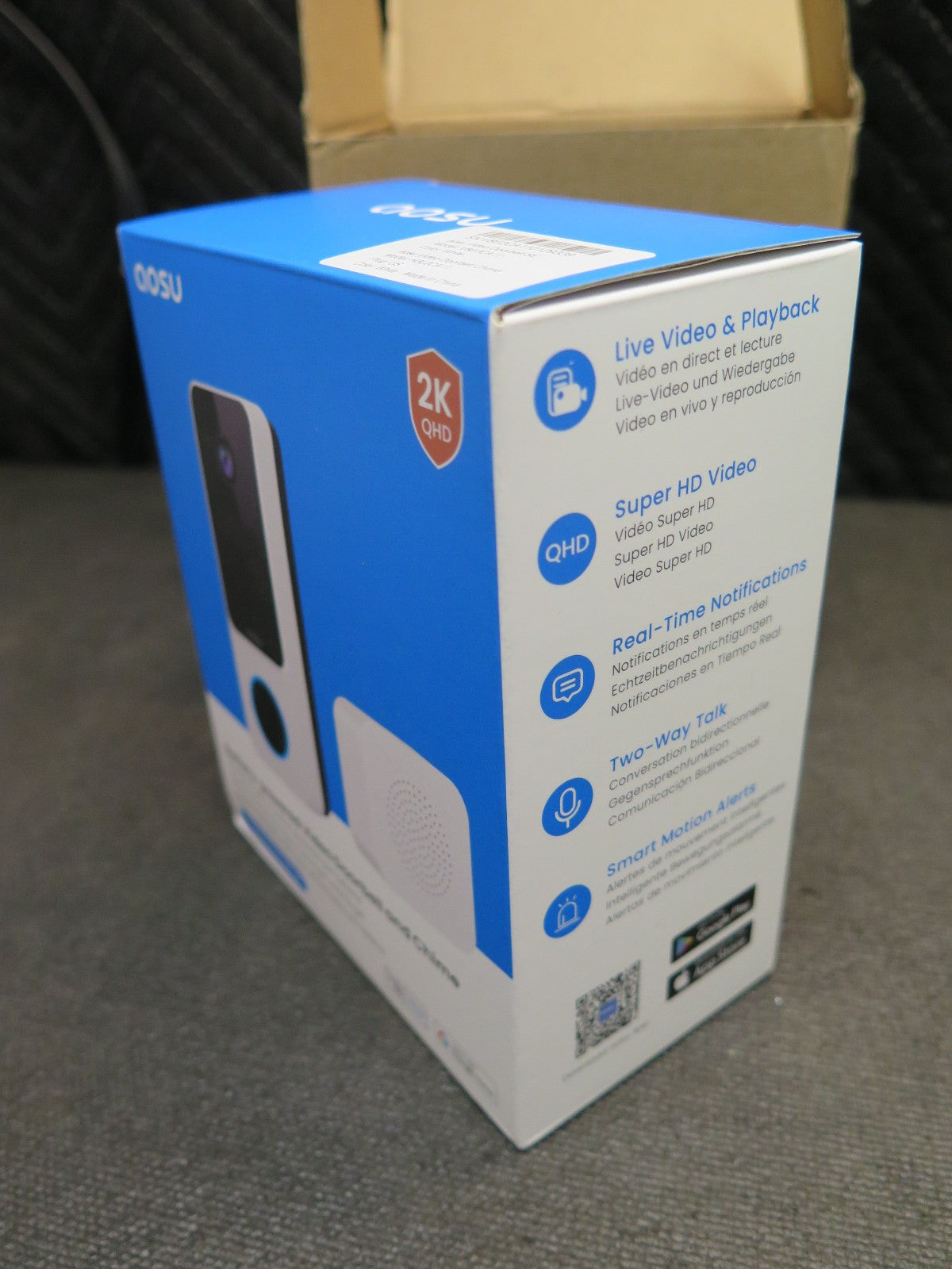 Brand New AOSU Video Doorbell SE 2K QHD Battery Wireless Chime Alexa And Google