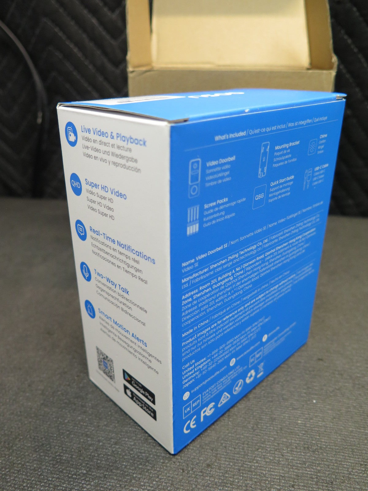 Brand New AOSU Video Doorbell SE 2K QHD Battery Wireless Chime Alexa And Google