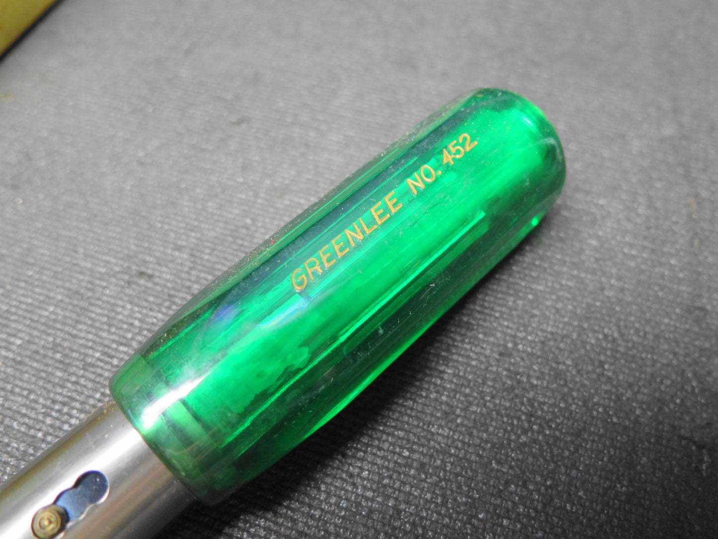 Vintage Greenlee Spiral Screwdriver No. 452 USA Made w/ 3 Original Bits & Box.