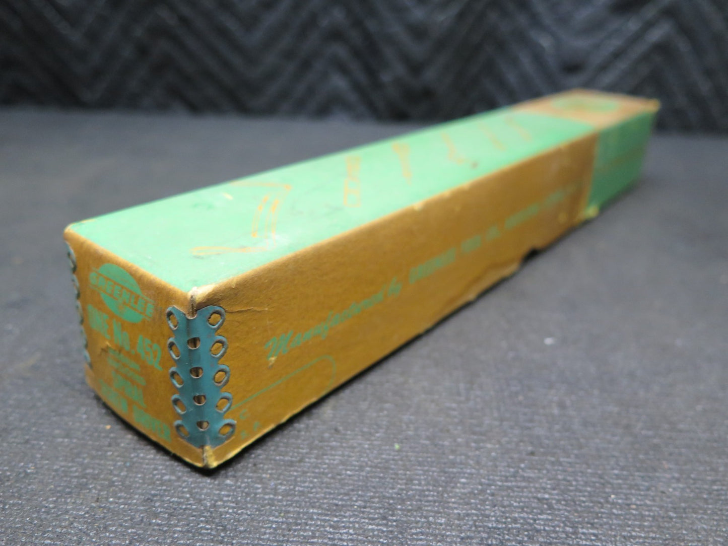 Vintage Greenlee Spiral Screwdriver No. 452 USA Made w/ 3 Original Bits & Box.