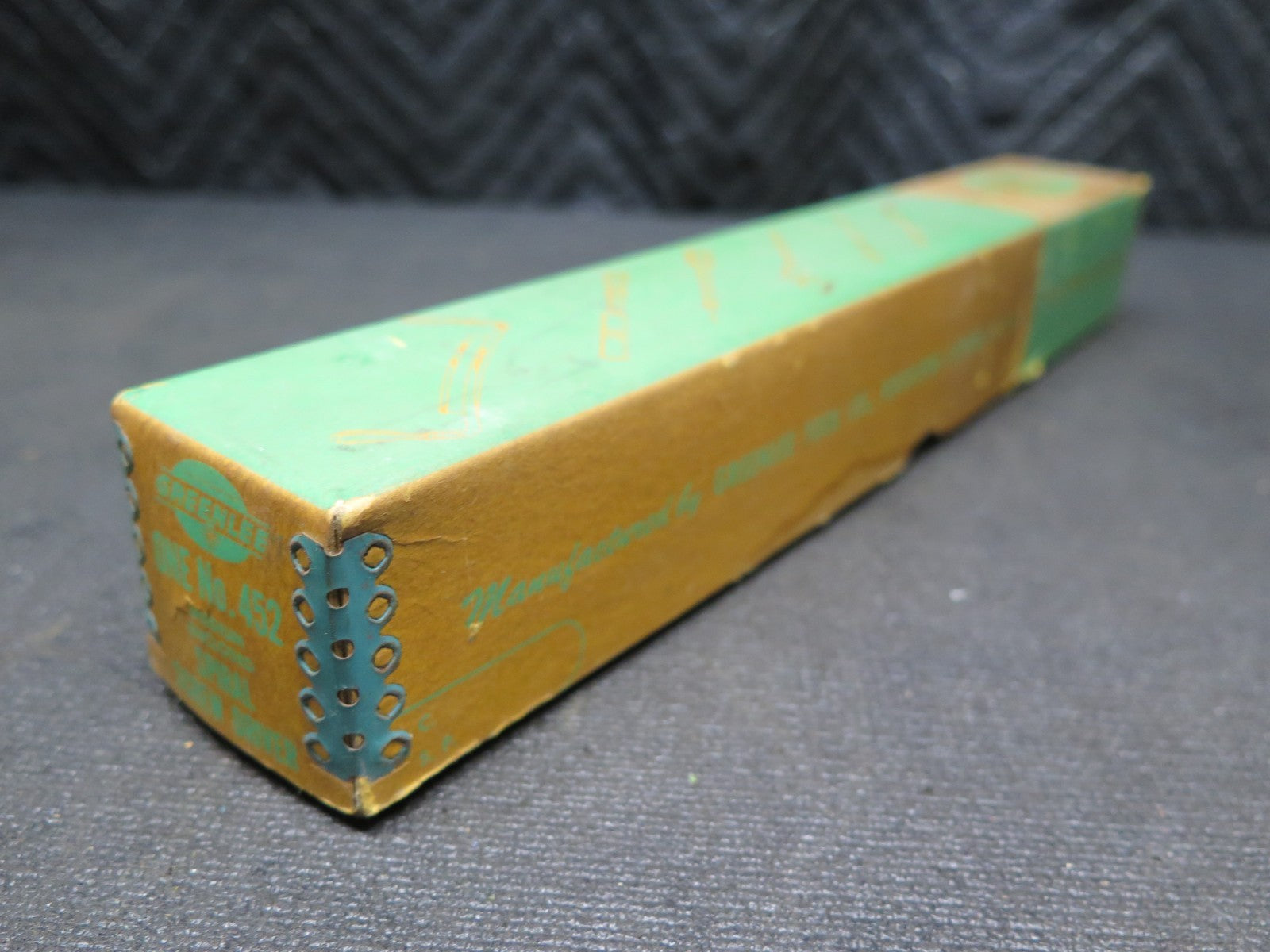 Vintage Greenlee Spiral Screwdriver No. 452 USA Made w/ 3 Original Bits & Box.