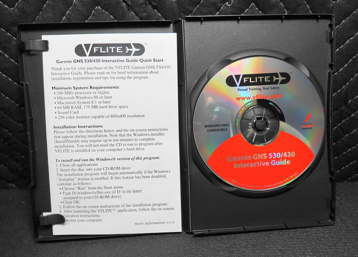 VFlite GNS 530 / 430 interactive Guide - Computer based training CDROM