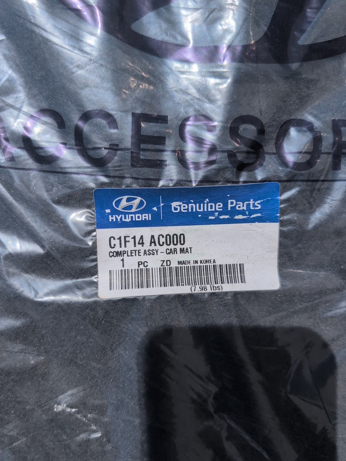 Brand New 2015-2017 HYUNDAI SONATA 4PC SET BLACK CARPETED FLOOR MATS C1F14-AC000
