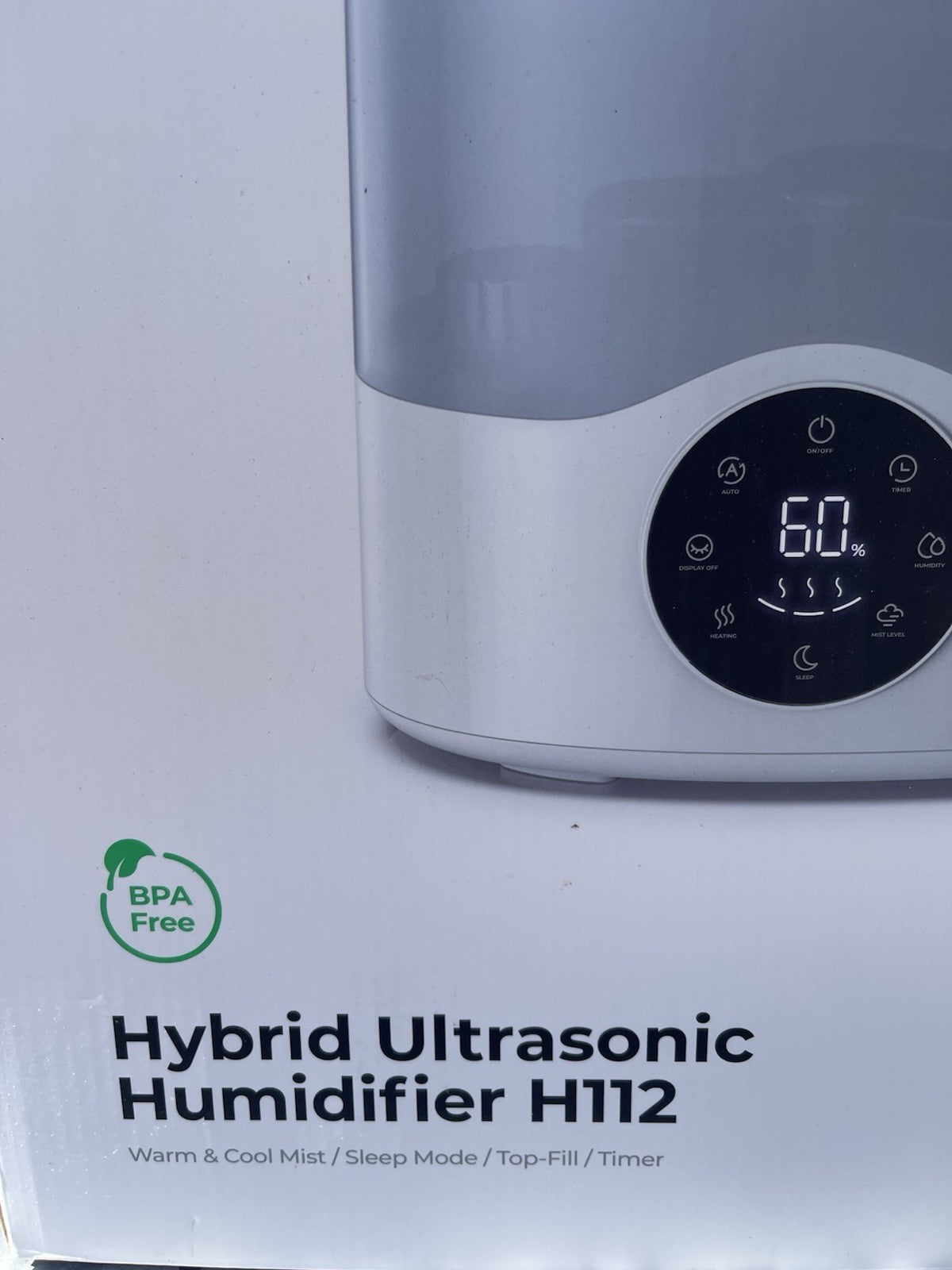 Homvana Humidifier Large Room, 7L (807 Sq Ft) Smart Warm and Cool Mist, Top-Fill