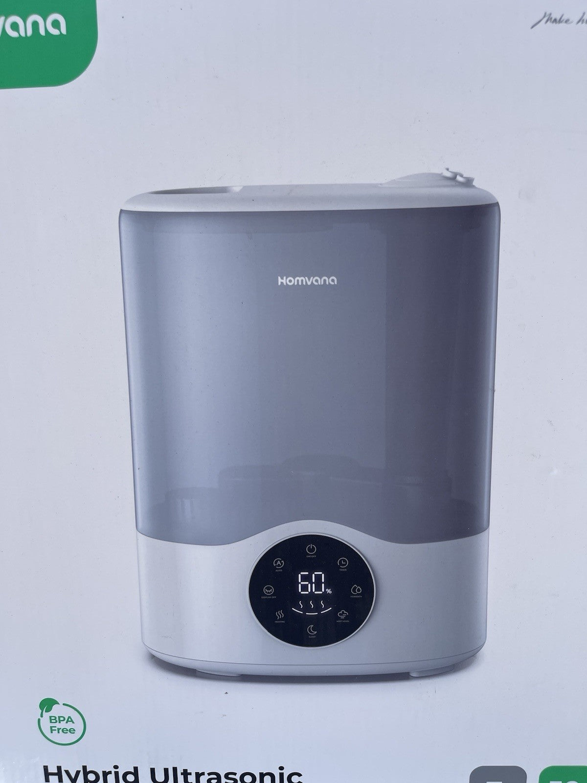 Homvana Humidifier Large Room, 7L (807 Sq Ft) Smart Warm and Cool Mist, Top-Fill
