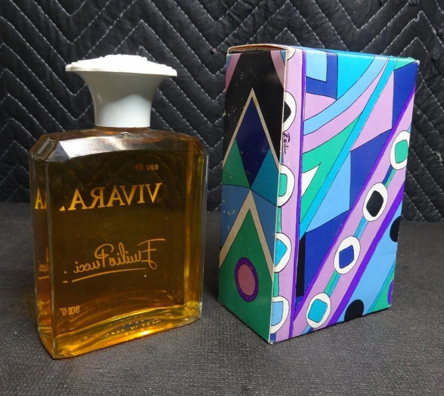 Vintage Emilio Pucci Eau De VIVARA BOTTLE 8 oz Splash NEW Old Stock NOS w/ Box