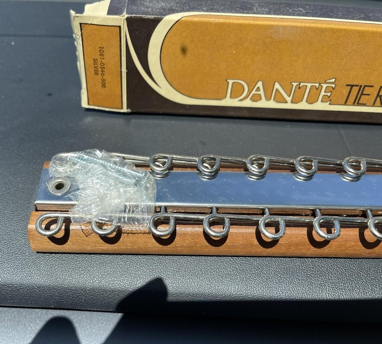 Dante Tie Rack 36 Hooks Holds 72 Ties American Walnut Vintage 60s USA NOS