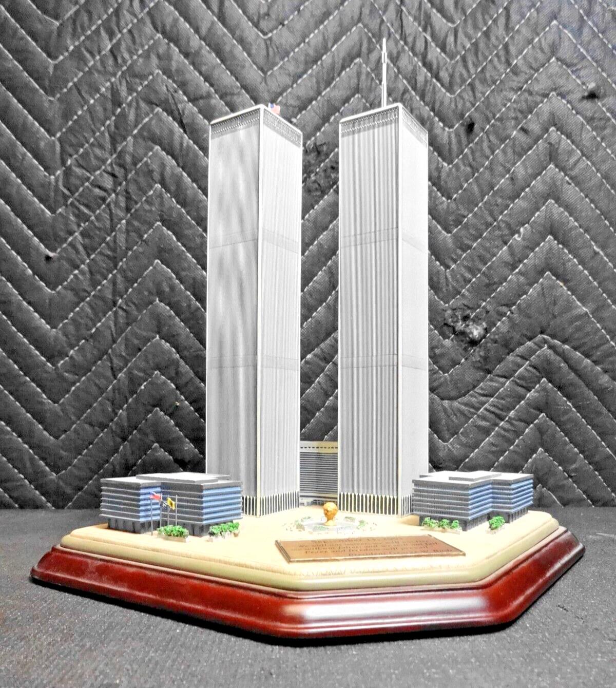 Danbury Mint 9/11 World Trade Center WTC Twin Towers Commemorative Statue Model