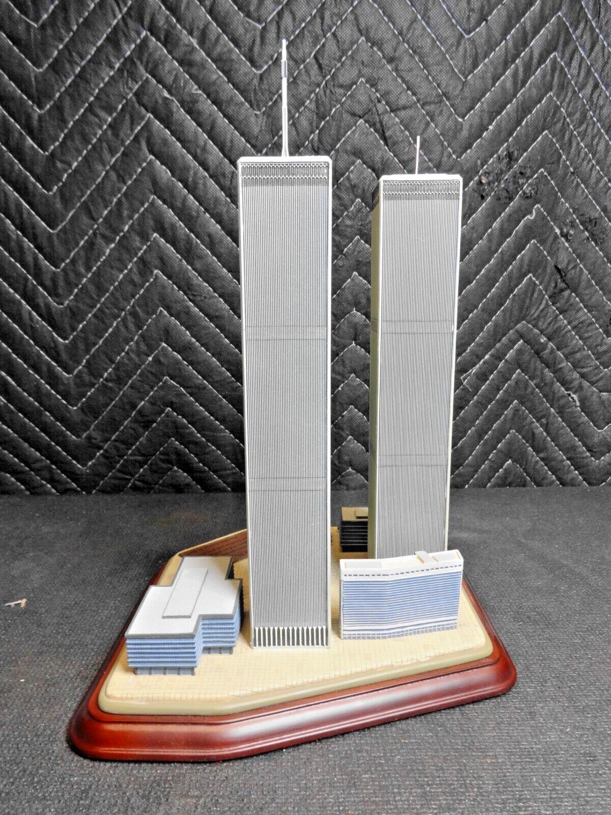 Danbury Mint 9/11 World Trade Center WTC Twin Towers Commemorative Statue Model