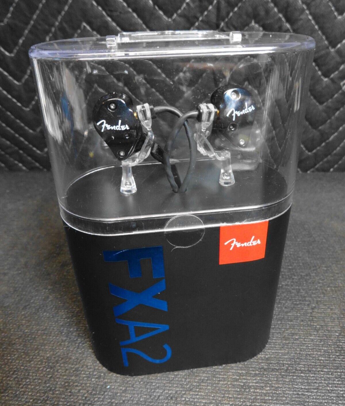 Fender FXA2 Professional In-Ear Monitor Headphones, Metallic Black