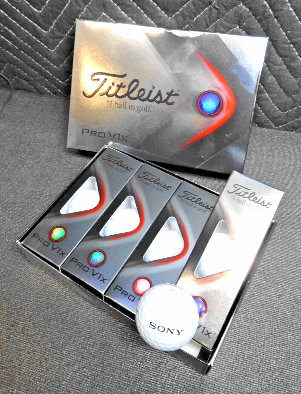 Titleist Pro V1x Golf Balls New Dozen - Sony Logo - Sony Open Hawaii