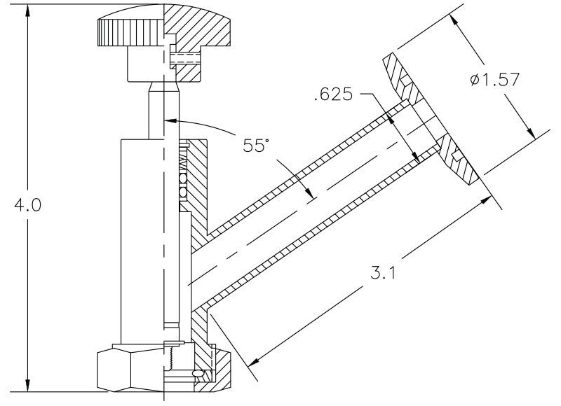 CRYOCOMP 1/2" Flange End Vacuum Valve Operator Model V1045–3–25