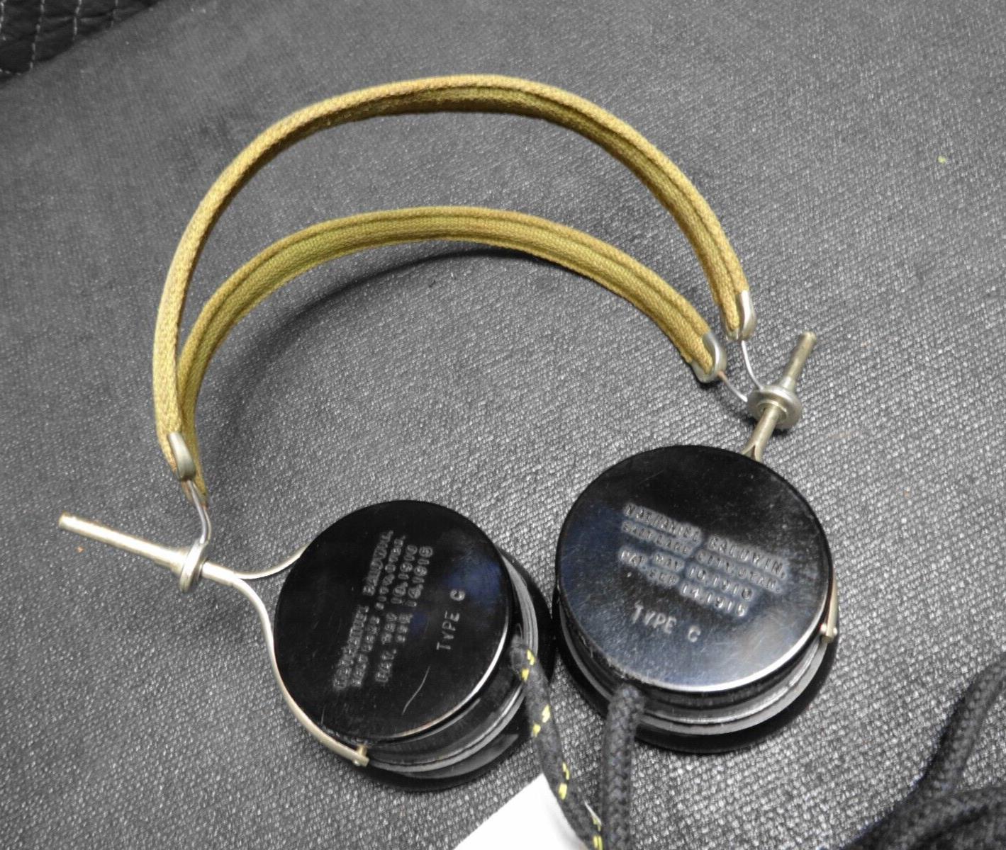 Antique Nathaniel Baldwin Military Headphone Headset Type C patent 1910,1915