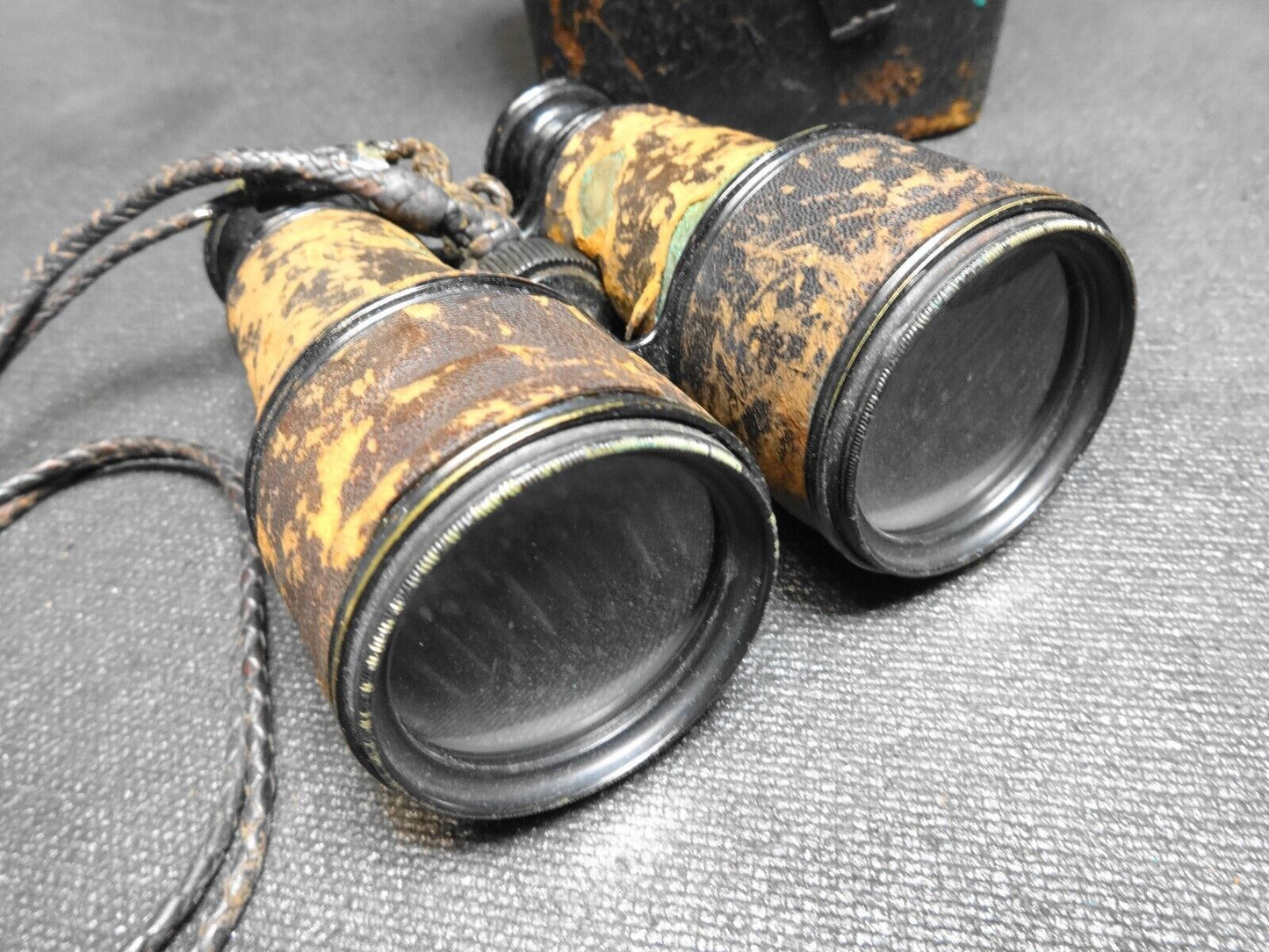 Vintage Lemaire Fabt Paris Binoculars WWl Era with Original Leather Case