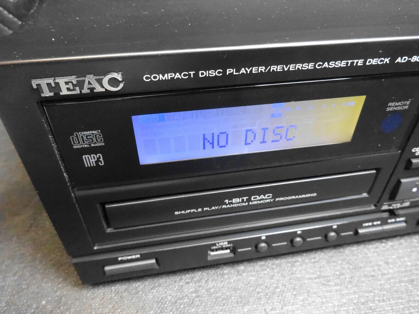 TEAC AD-800 CD/CASSETTE DECK WITH ORIGINAL REMOTE - Serviced