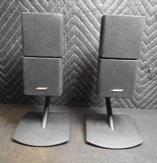 BOSE Double Cube Speaker Pair Acoustimass Lifestyle Surround w/ Stands