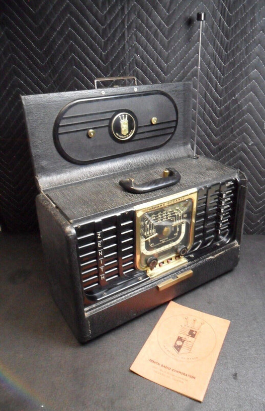 Working Zenith 1950 G500 Series Trans Oceanic Vintage Radio