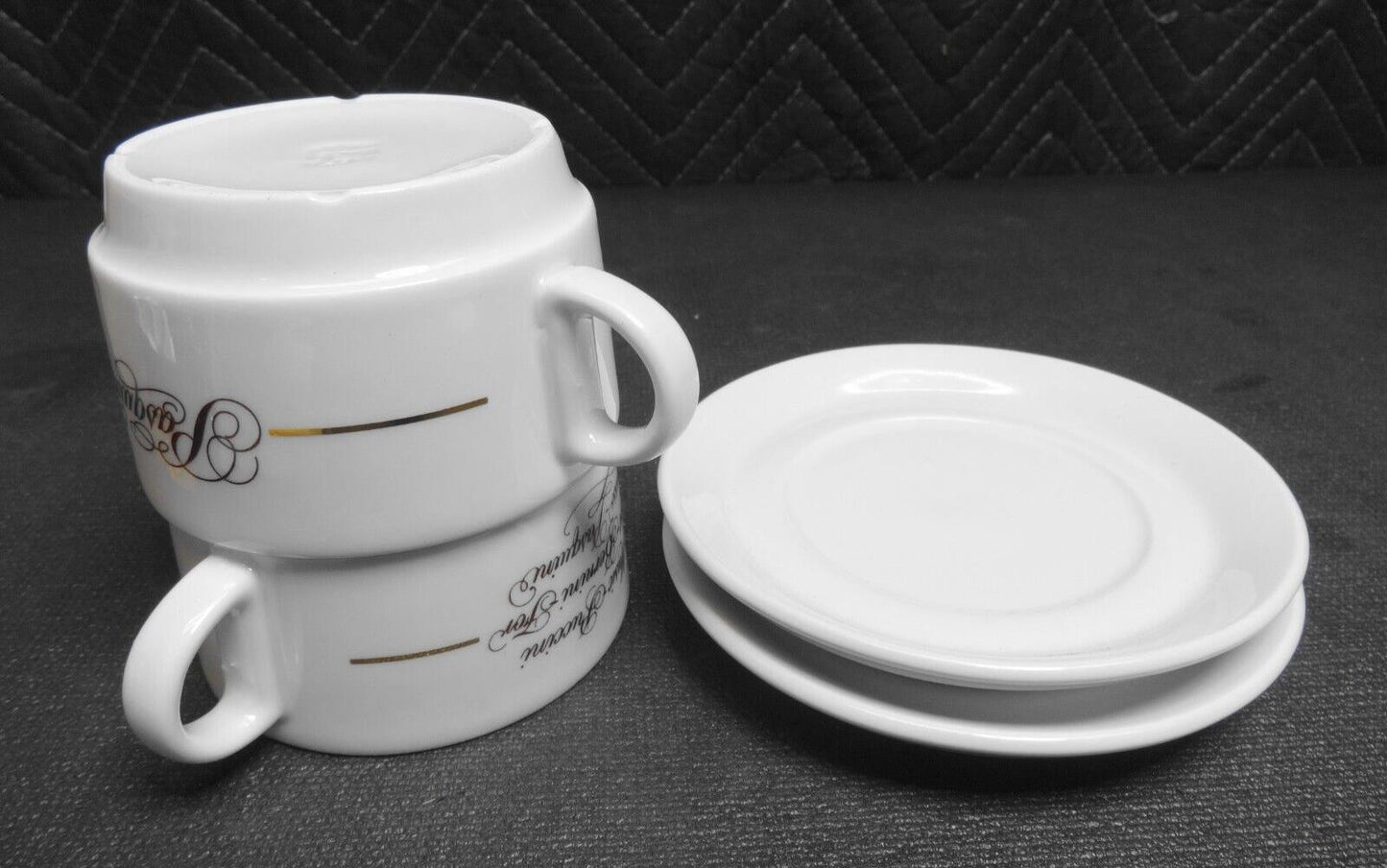 Set of 2 Pasquini Espresso Coffee Cup & Saucer NEW 3 1/2 X 2 1/4 IPA Italy SM