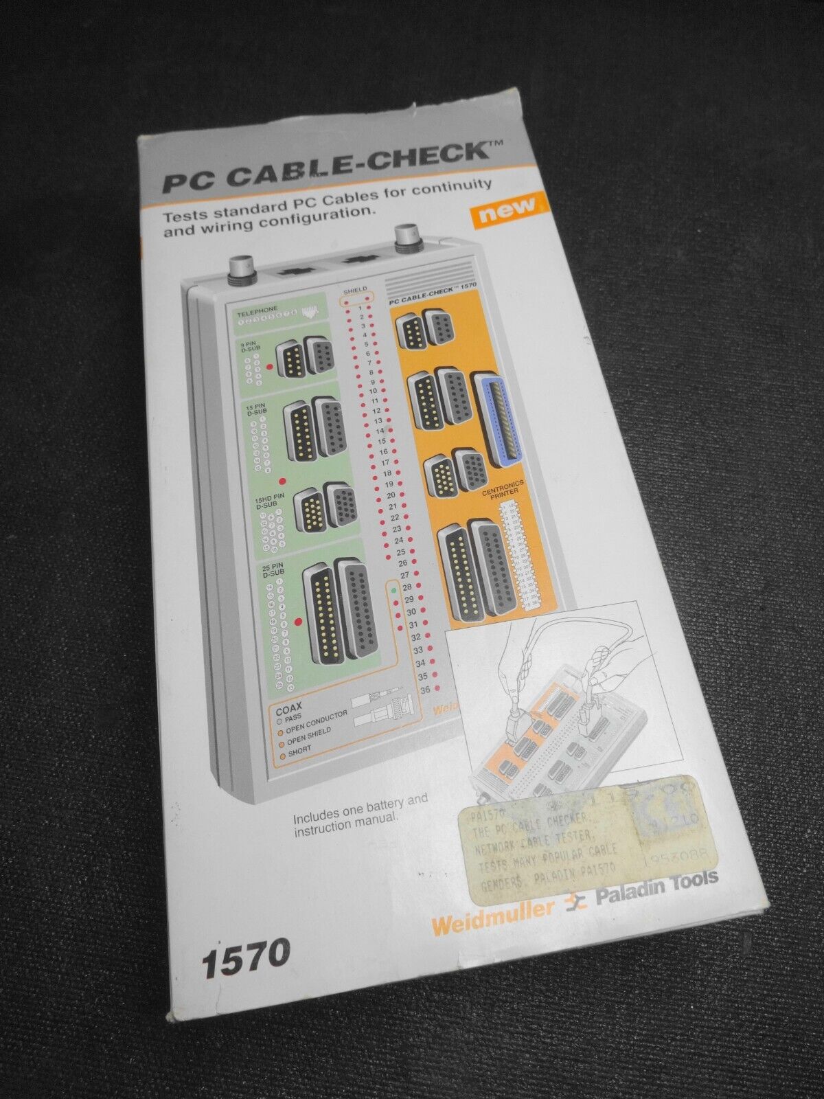 Weidmuller Paladin Tools PC Cable Check PA1570 1570 Tester - Paladin Tools