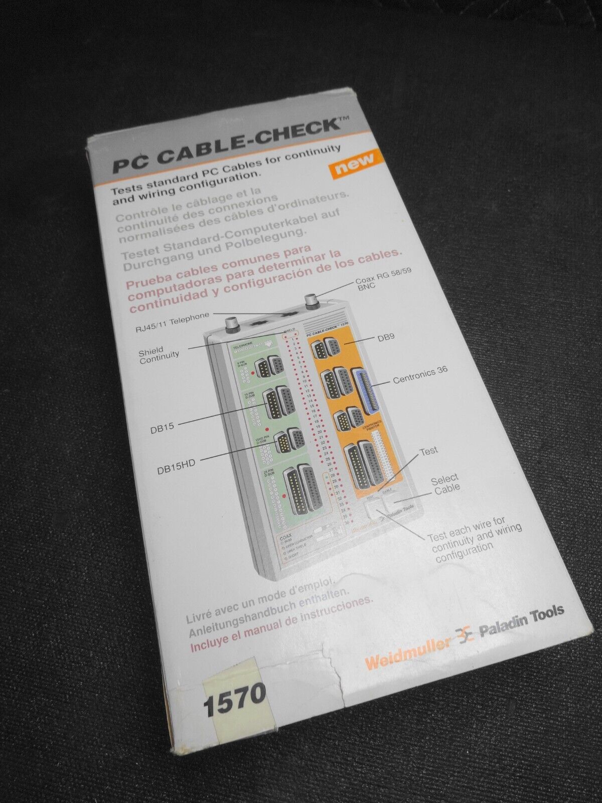 Weidmuller Paladin Tools PC Cable Check PA1570 1570 Tester - Paladin Tools