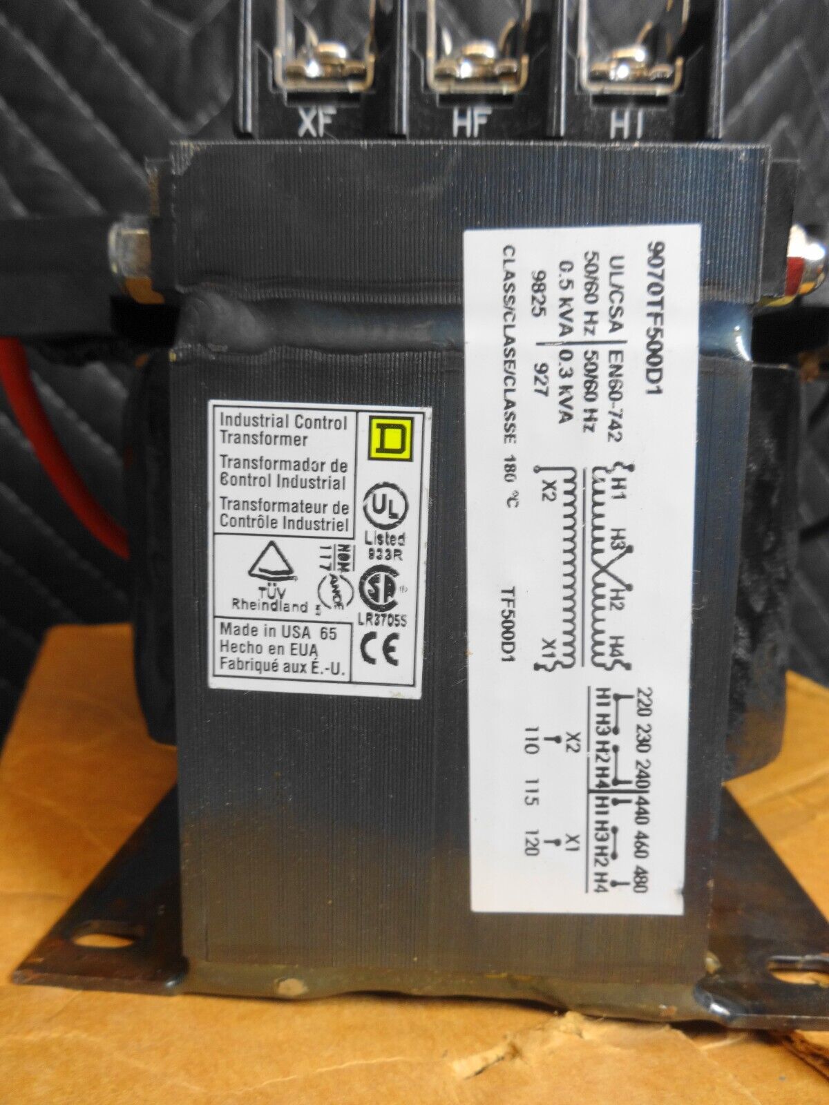 SQUARE D 9070TF500D1 Industrial Control Transformer - 500VA