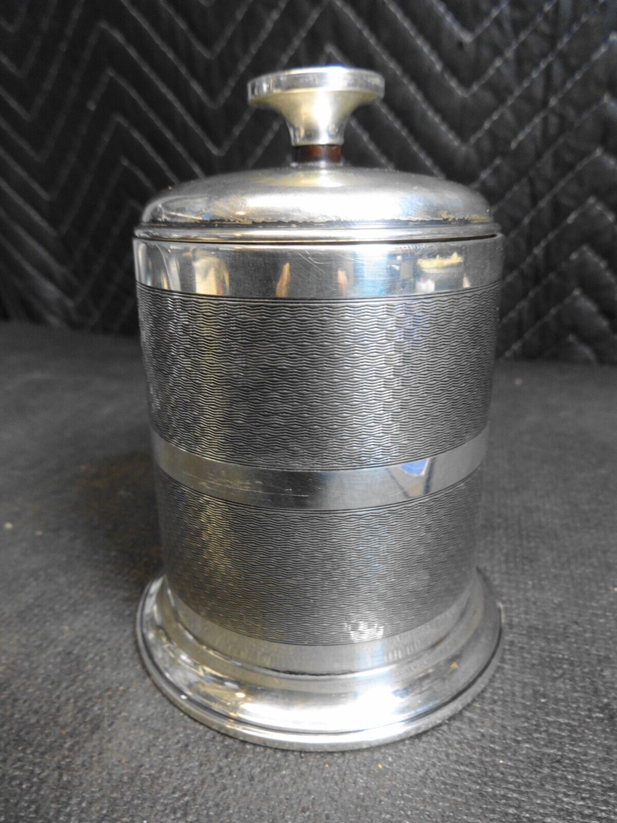 Art Deco English Sterling Silver Cigarette / Cigar Dispenser 1933