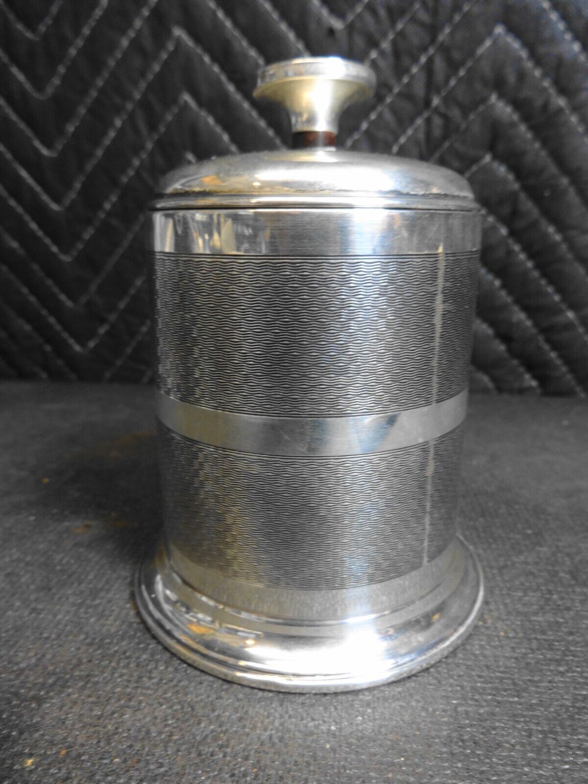 Art Deco English Sterling Silver Cigarette / Cigar Dispenser 1933