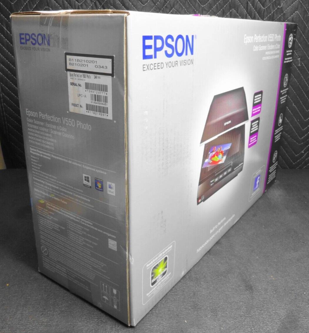 NEW Epson V550 Perfection 6400 x 9600 dpi Photo Premium Flatbed Scanner SEALED