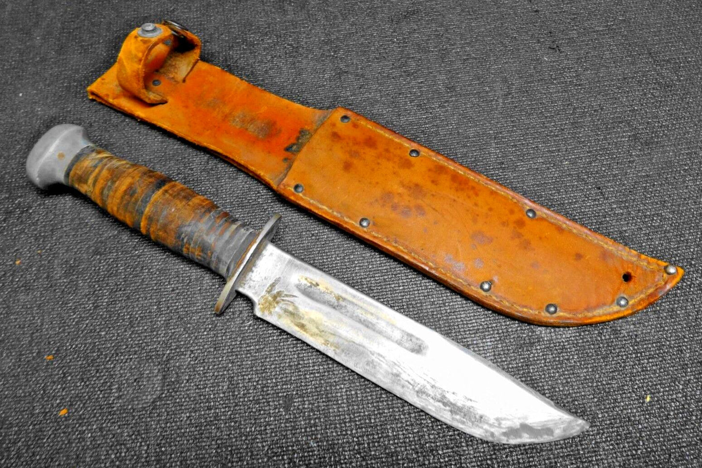 Vtg. Remington RH PAL - 36  Straight Blade Knife & Sheath, Made in USA