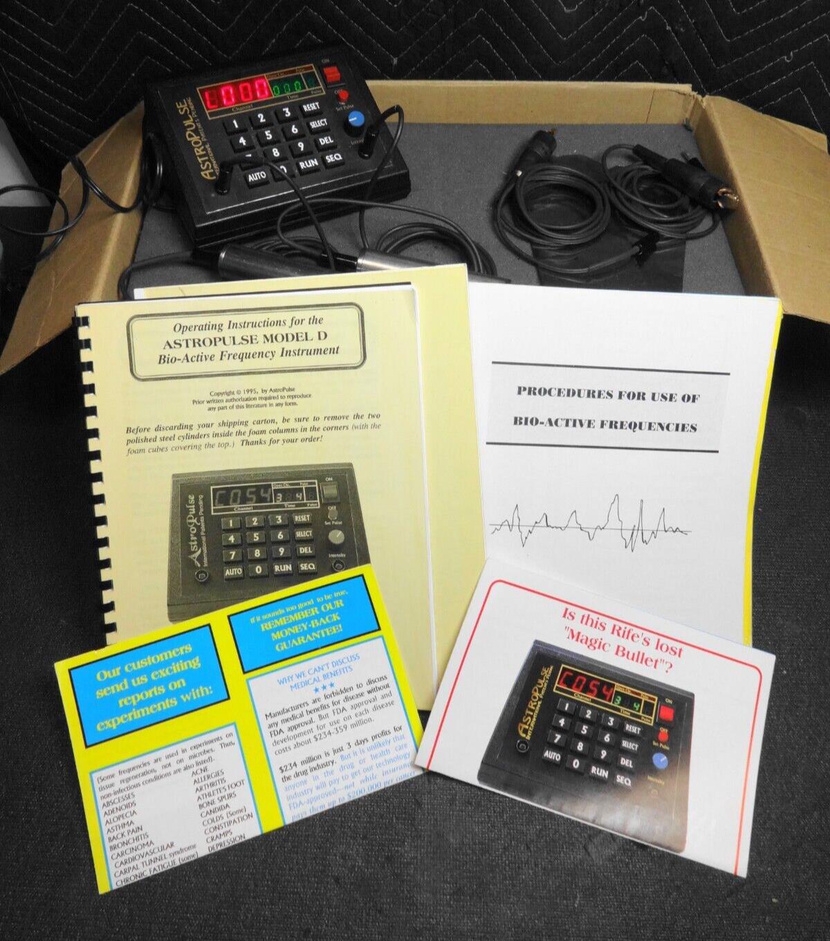 AstroPulse Bio-Active Frequency Instrument Components & Manuals - Hulda Clark