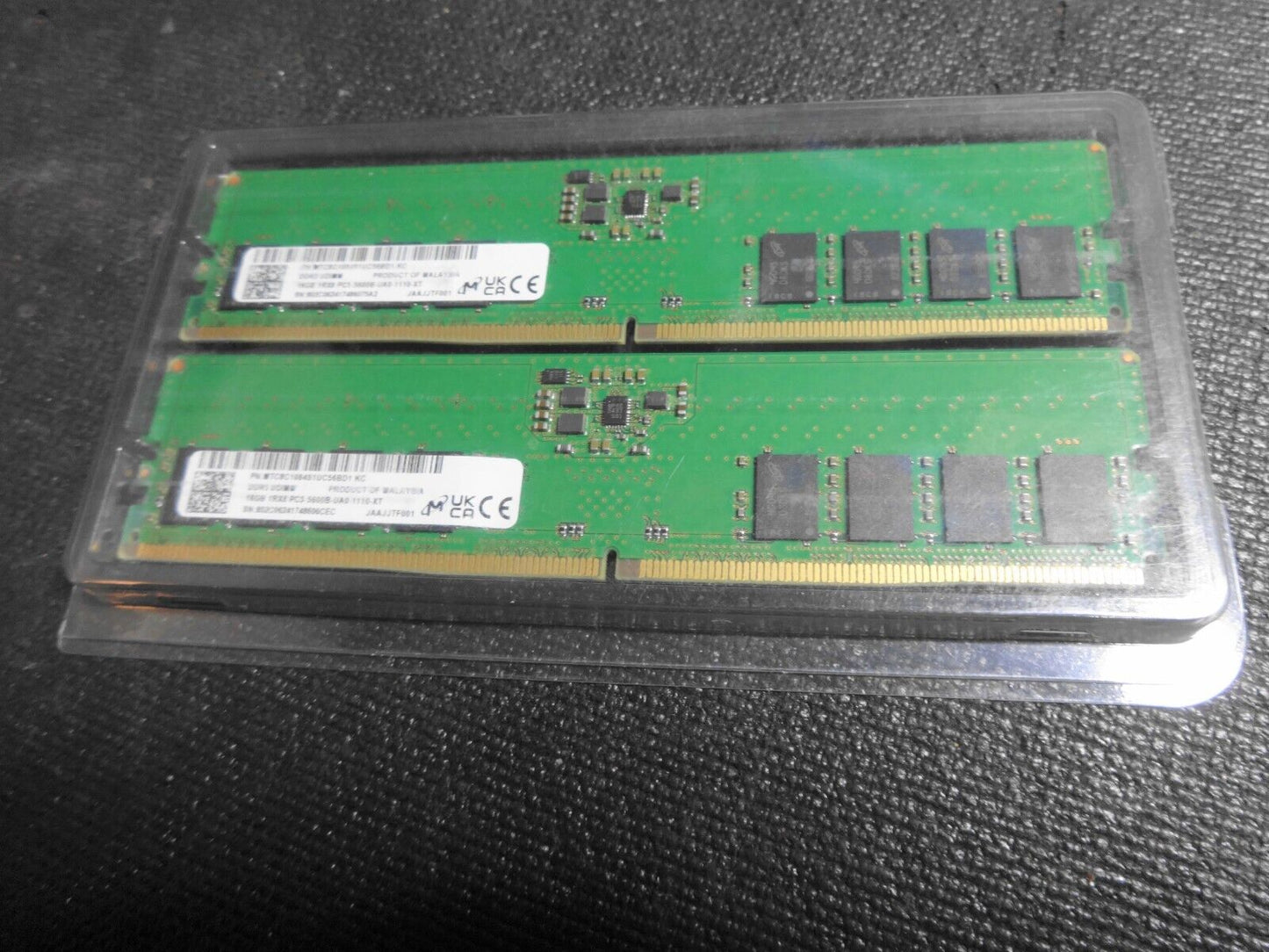 2 x Micron 16GB DDR5 UDIMM PC5-5600B MTC8C1084S1UC56BD1 [32gb RAM]