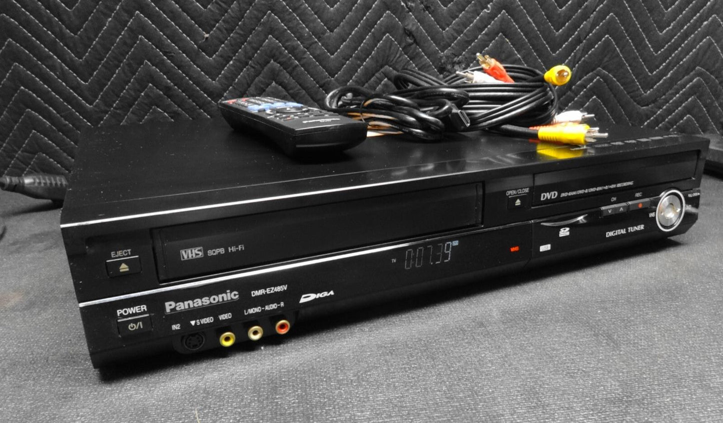 Panasonic DMR-EZ485V DVD Recorder DVD/VCR Combo HDMI w/ Remote - *SERVICED*