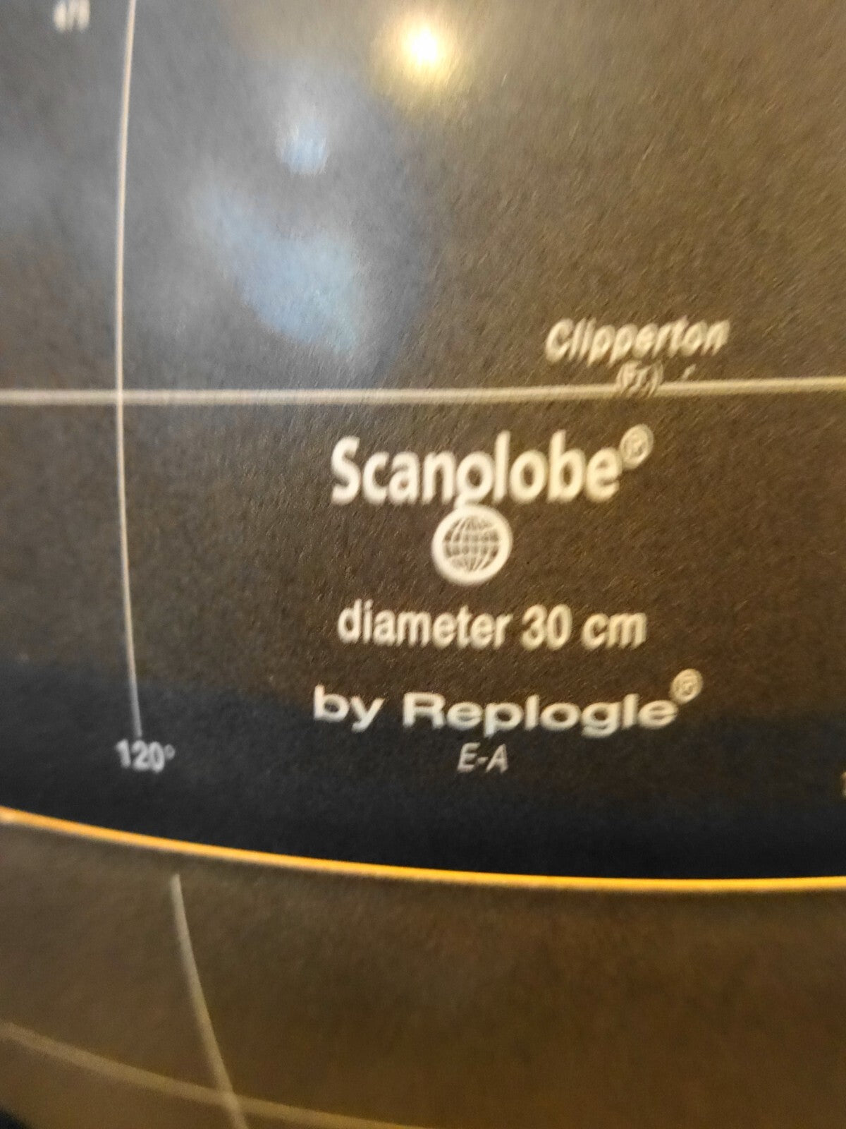 Replogle Scanglobe Lighted Black 30 Cm 12" Globe Rotating With Stand