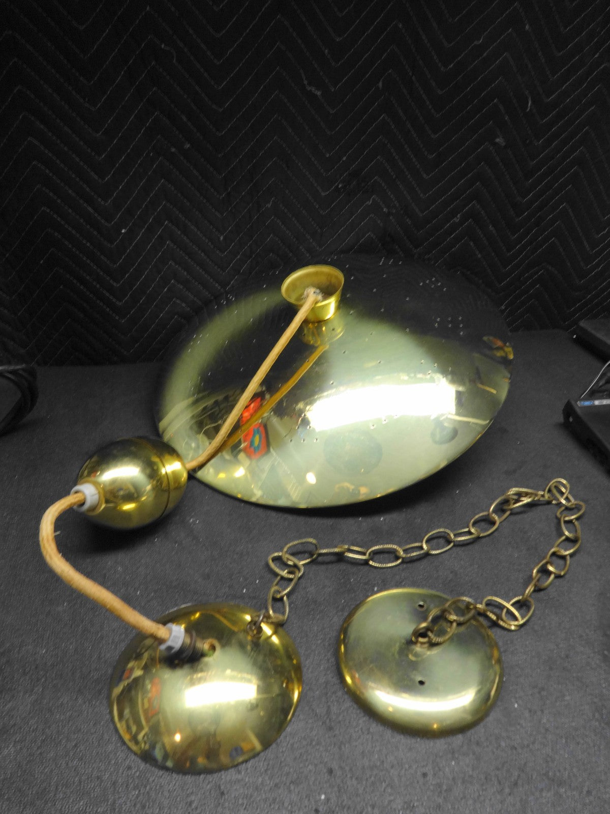 Vintage UFO Ceiling Pendant Lamp Fixture Mid century modern Atomic