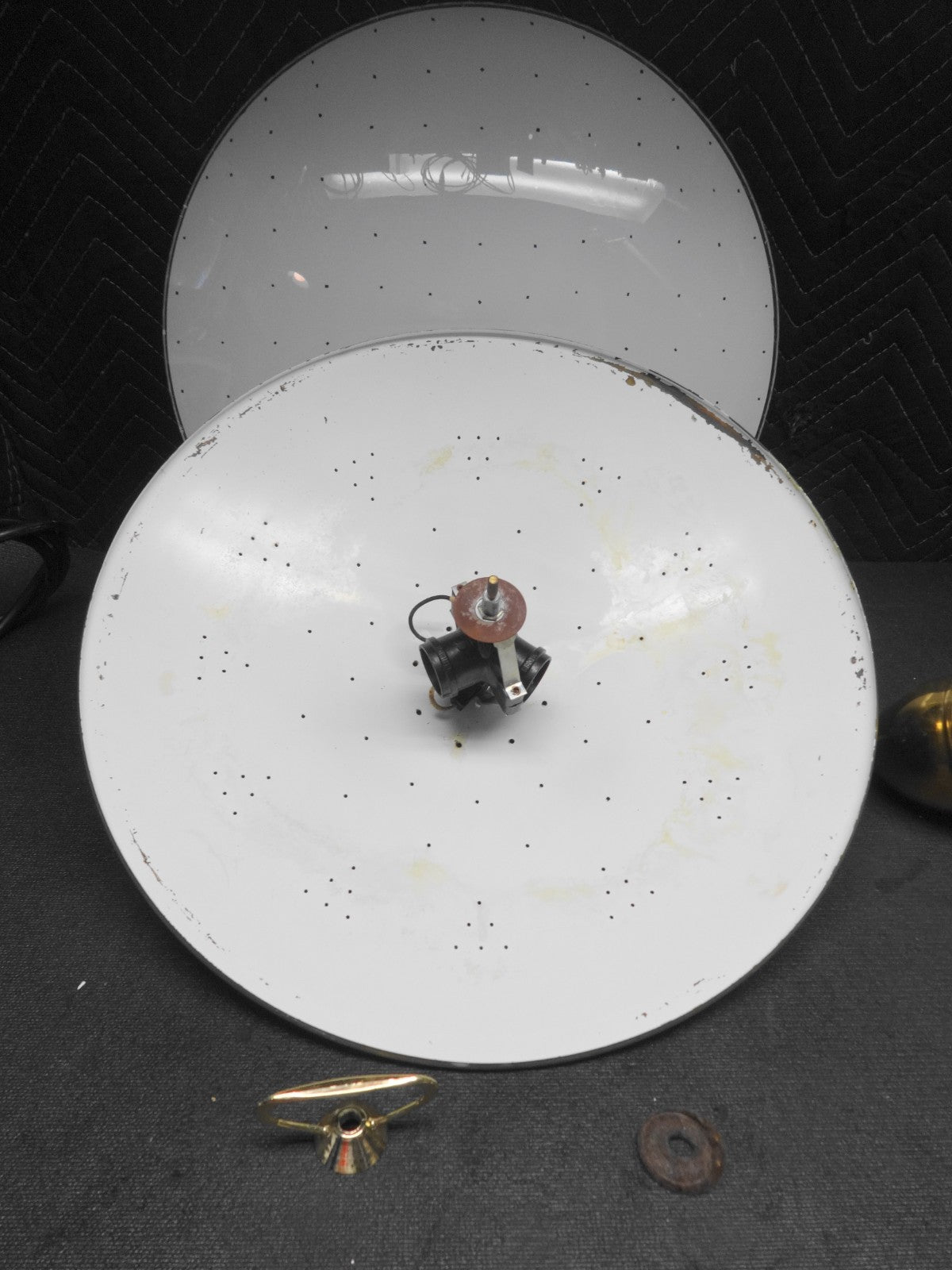 Vintage UFO Ceiling Pendant Lamp Fixture Mid century modern Atomic