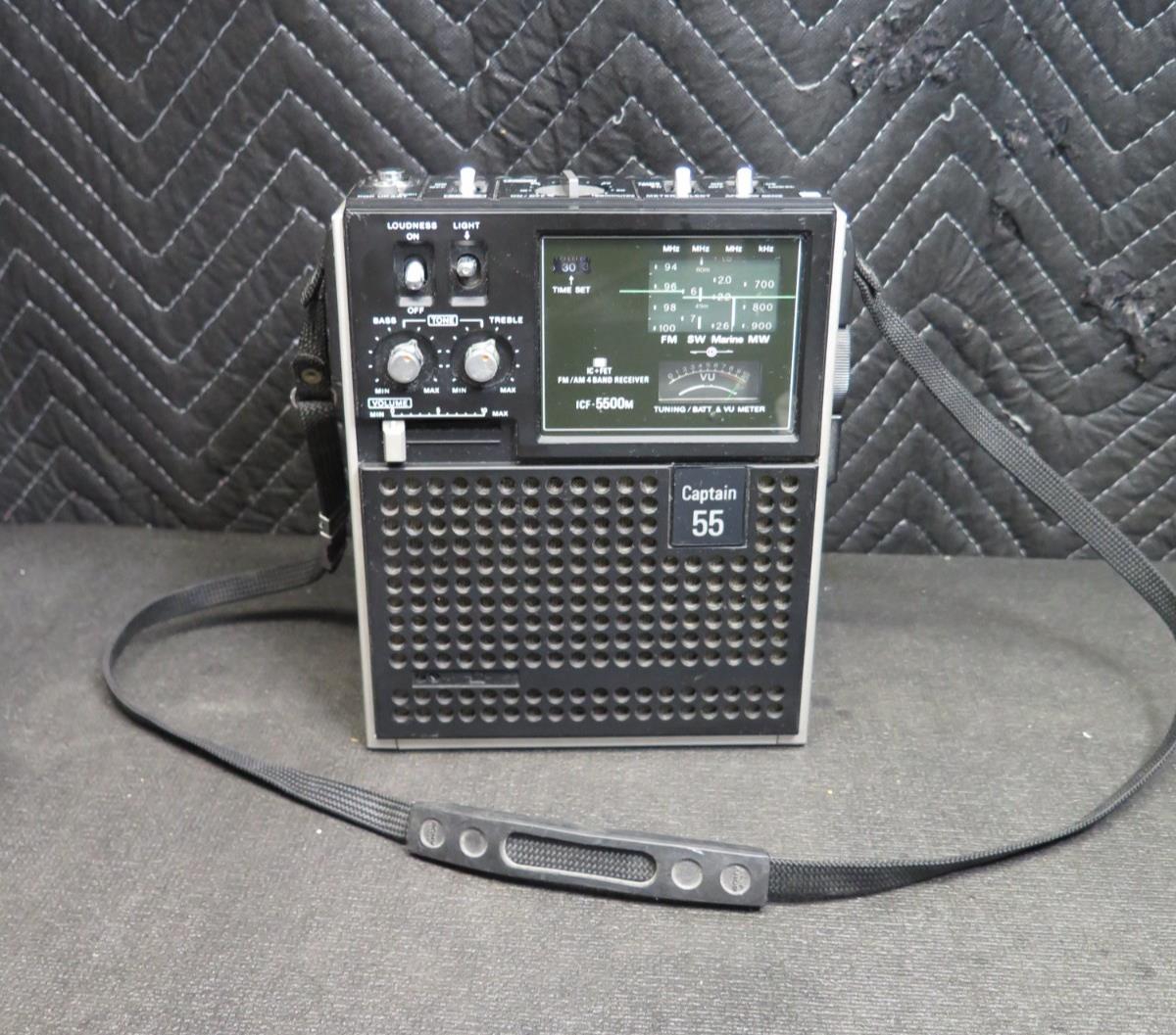 Vintage Sony ICF - 5500W PSB AM FM 3 Band Radio C2 - Working Condition