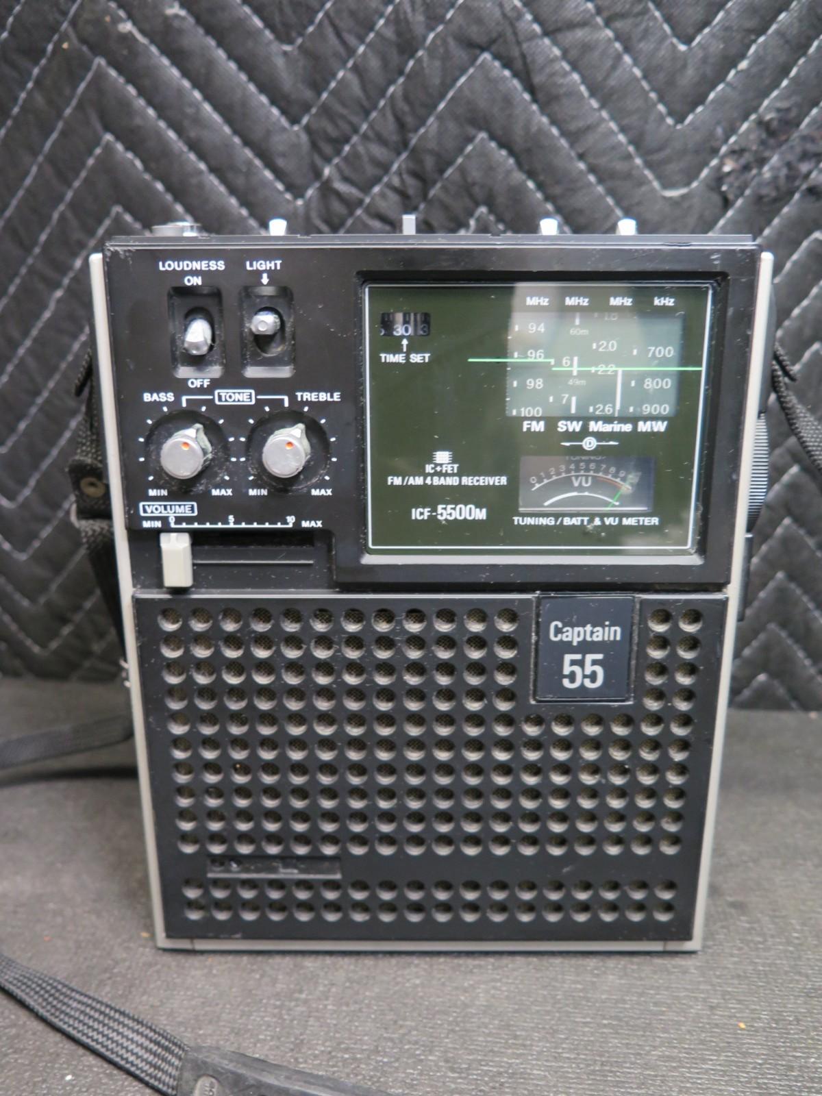 Vintage Sony ICF - 5500W PSB AM FM 3 Band Radio C2 - Working Condition