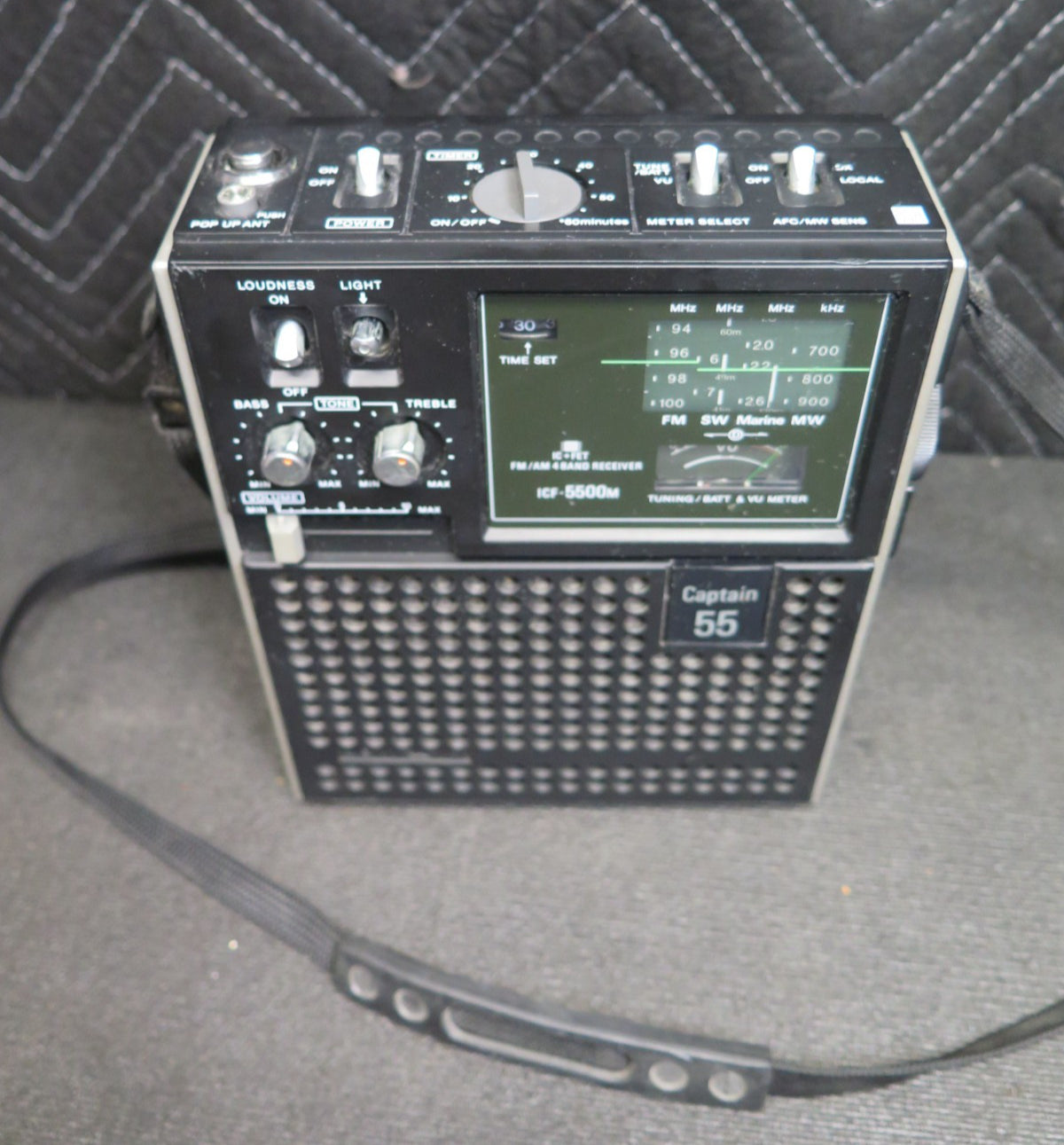 Vintage Sony ICF - 5500W PSB AM FM 3 Band Radio C2 - Working Condition