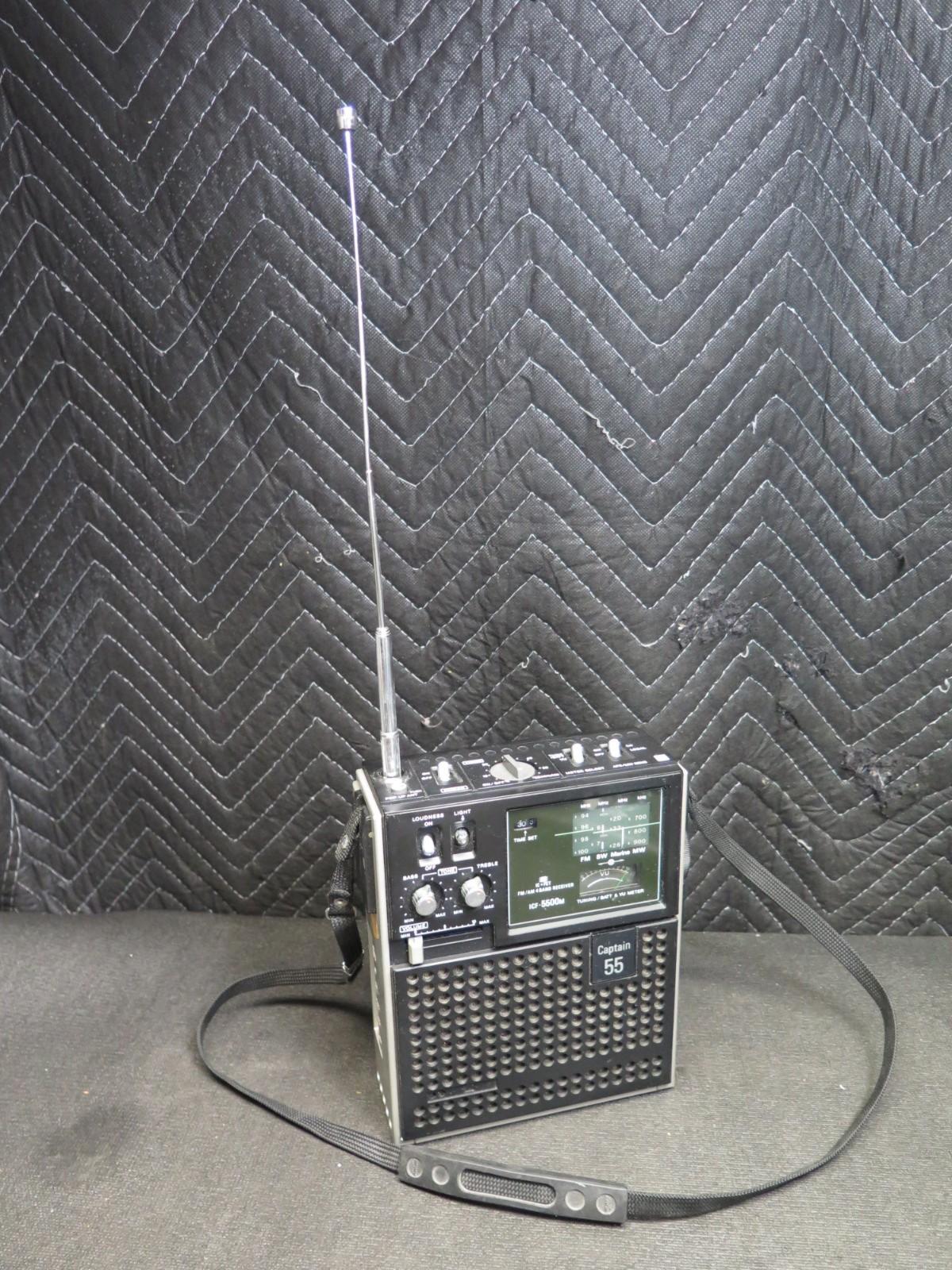 Vintage Sony ICF - 5500W PSB AM FM 3 Band Radio C2 - Working Condition